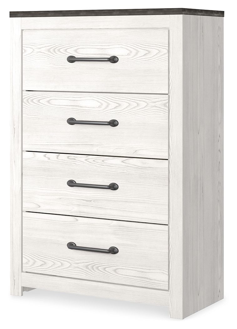 Ashley Furniture Gerridan - Four Drawer Chest - White / Gray - Image 6