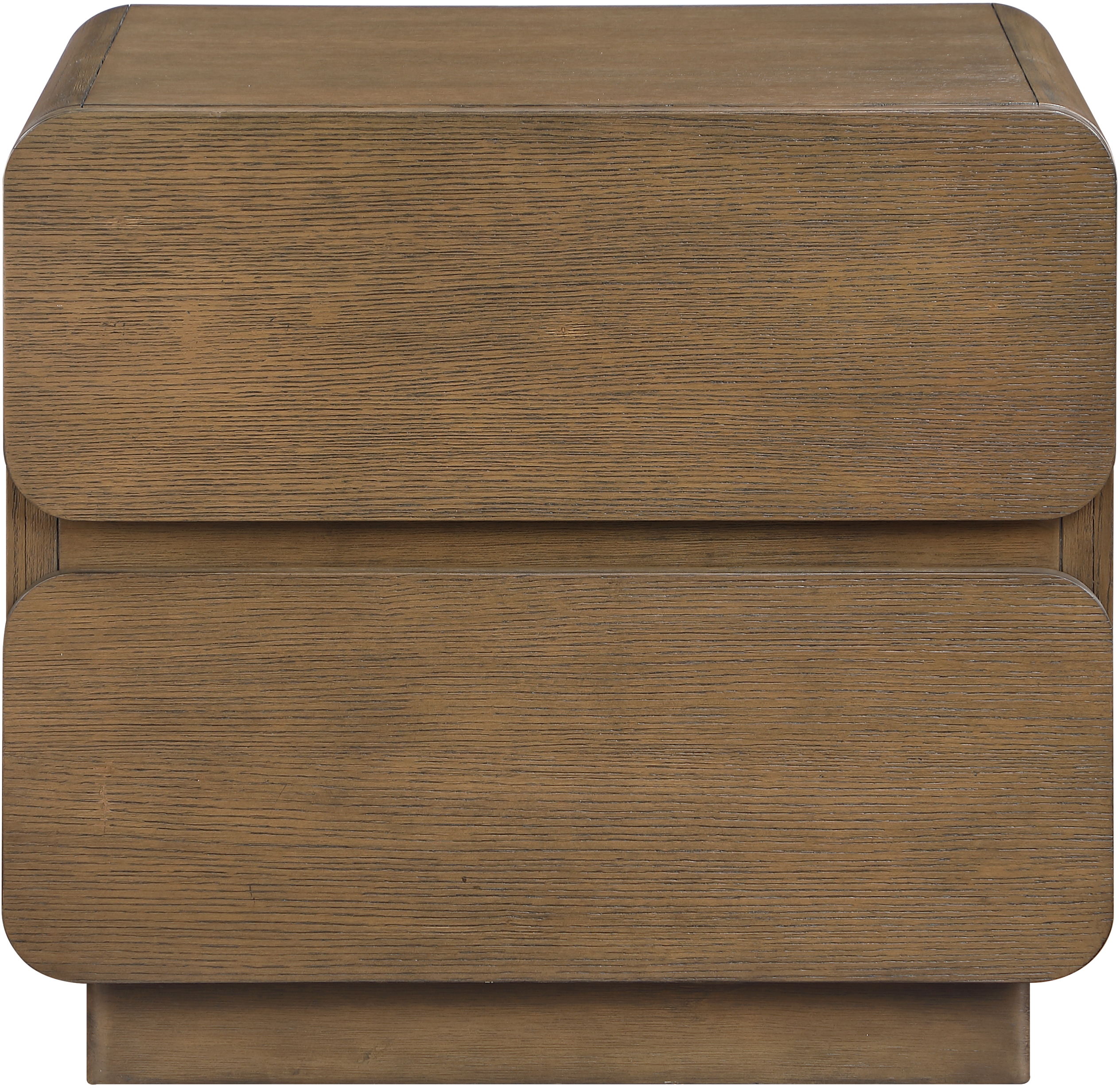 Adagio - Solid Wood And Oak Veneer Nightstand - Brown