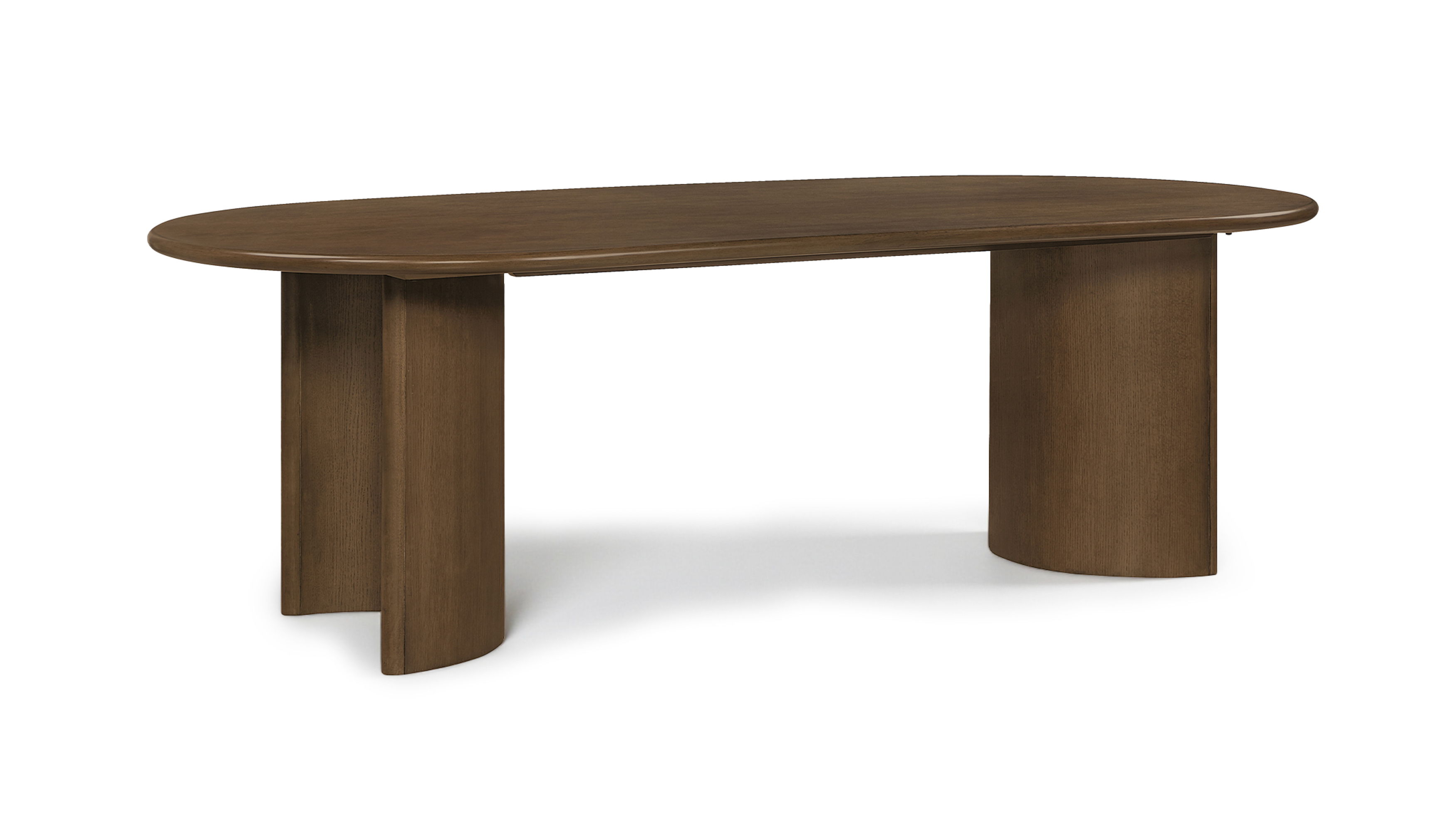 Caldra - Oak Veneer And Solid Wood Dining Table - Brown