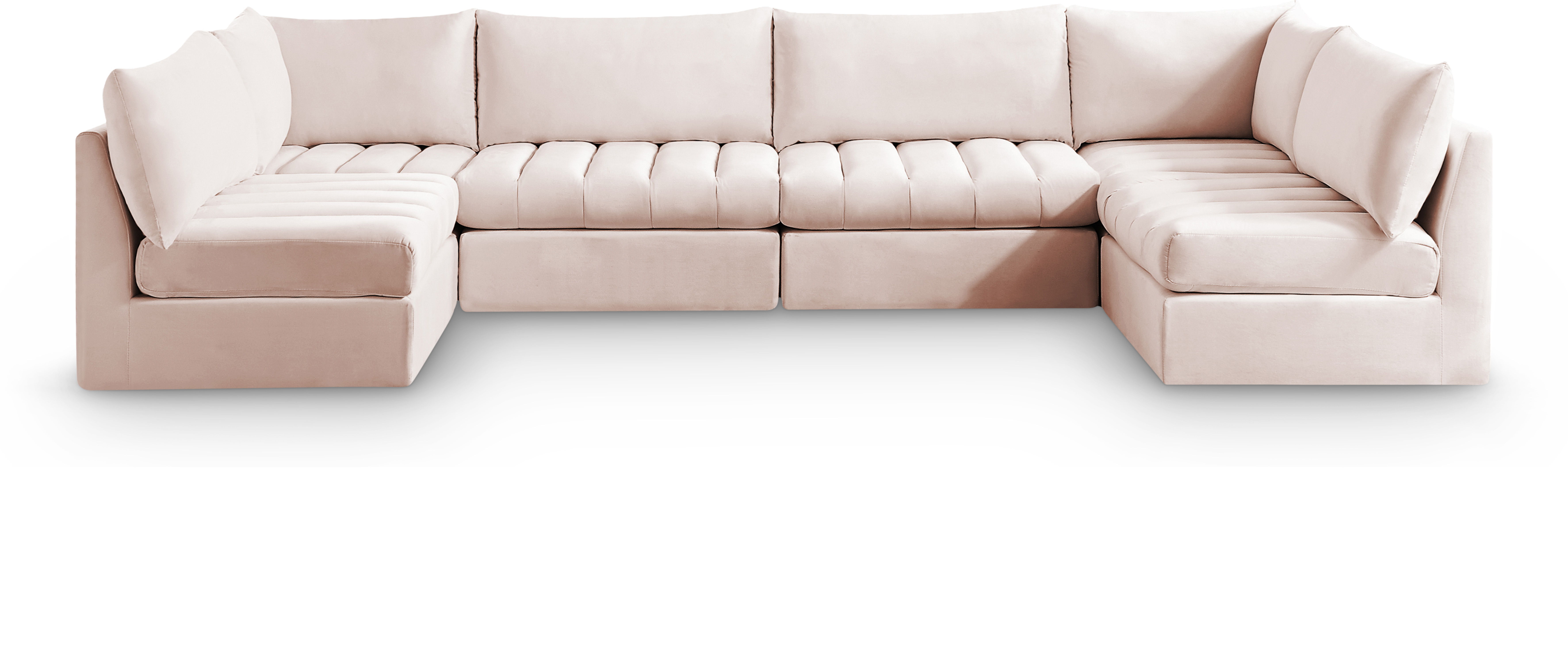 Jacob - Modular U-Shaped Sectional 6 Piece - Pink