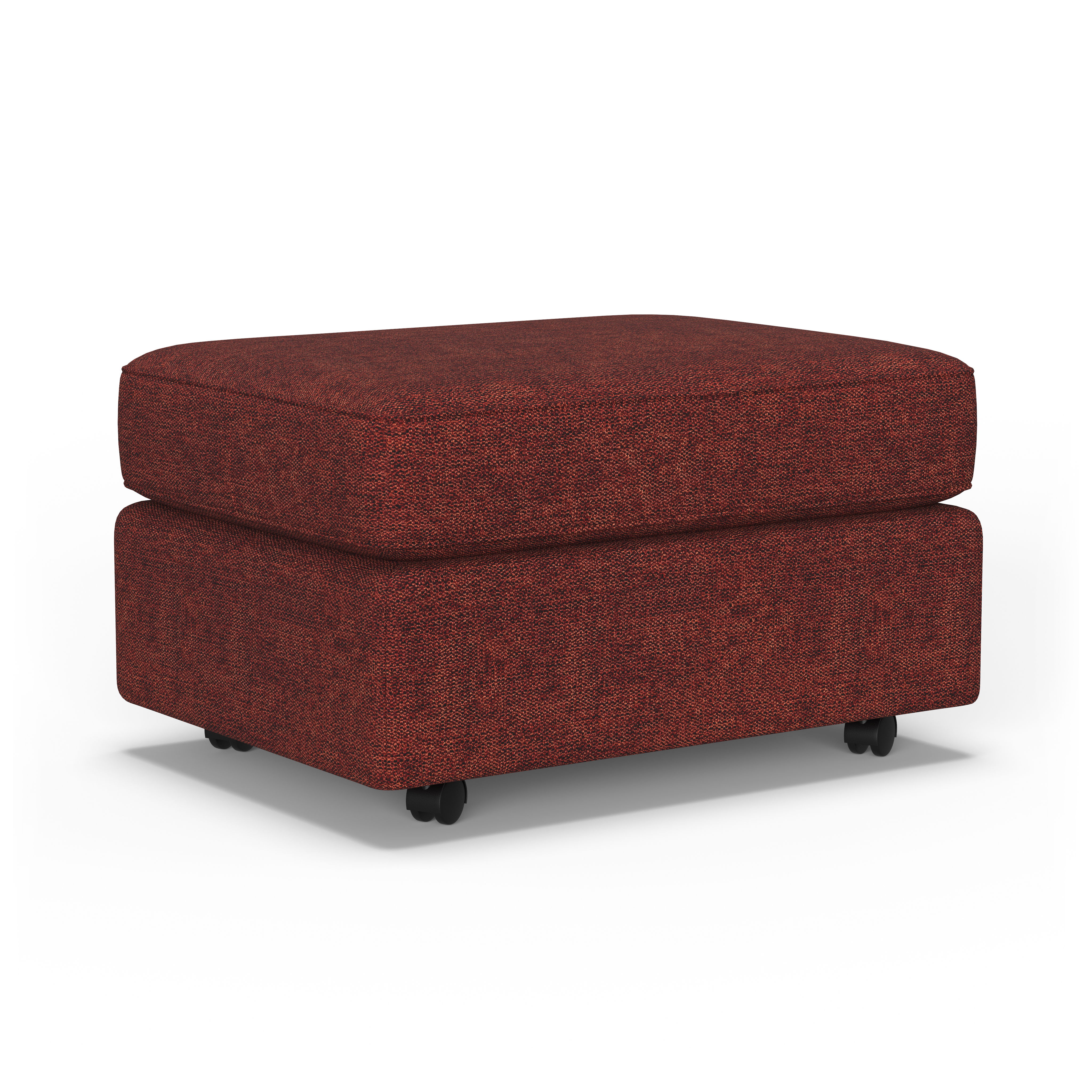 Vail - Fabric Ottoman, dark gray, view 2