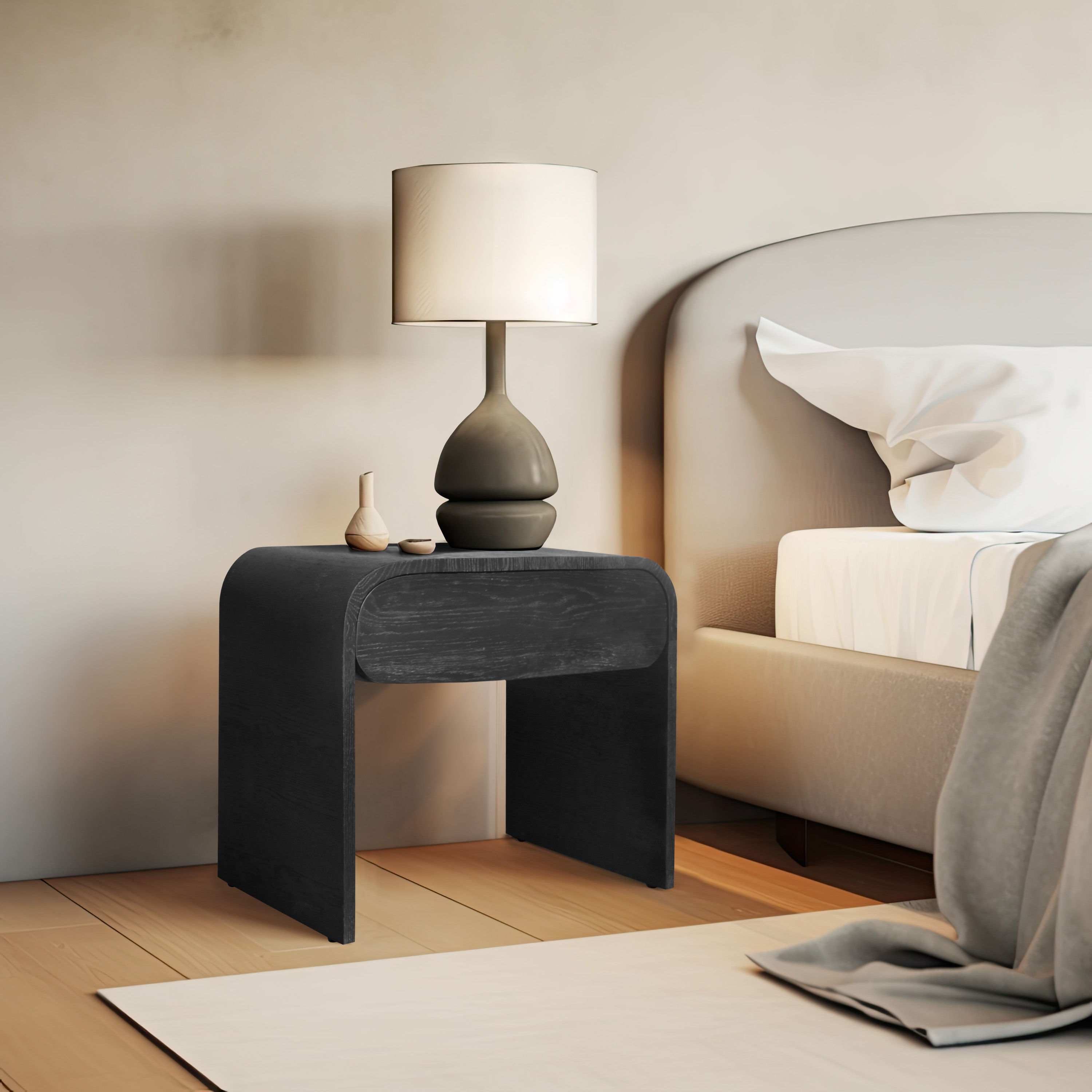 Cresthill - Night Stand - Black Oak