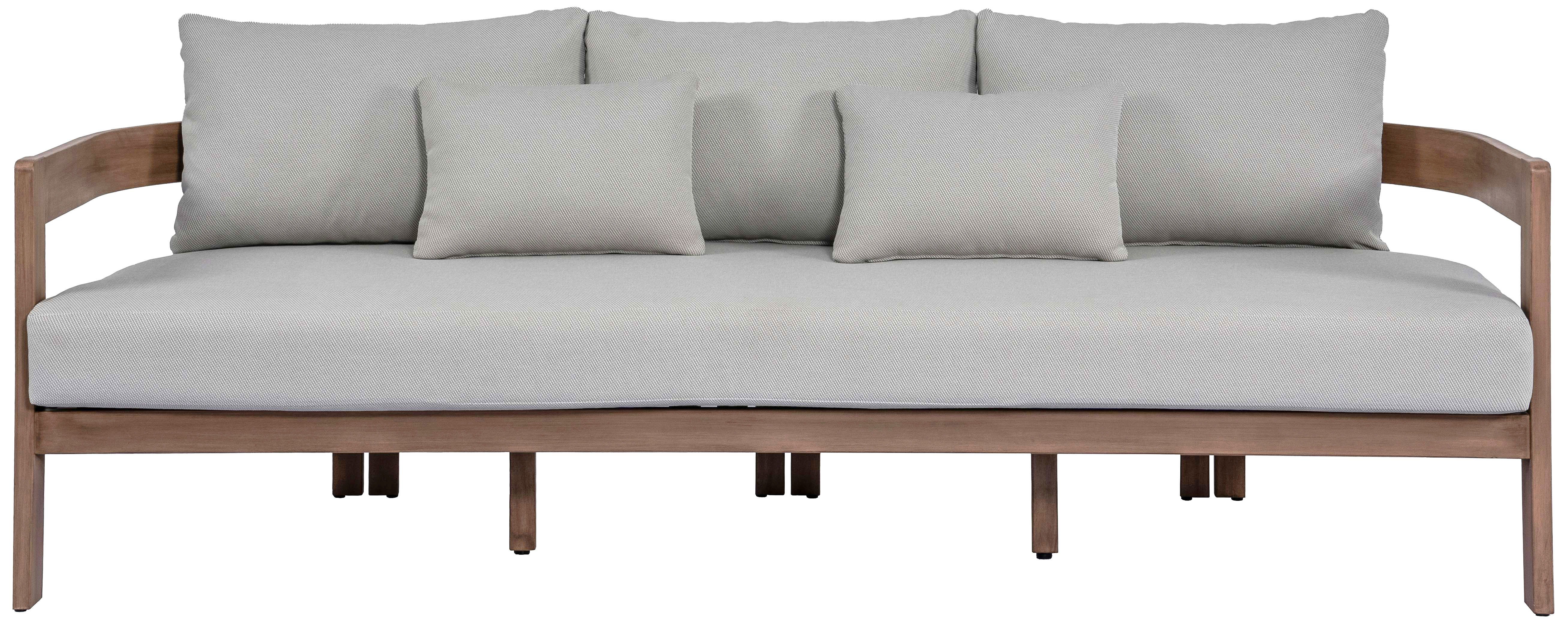 Newport - Water Resistant Fabric 86.75" Upholstered Outdoor Patio Sofa - Gray