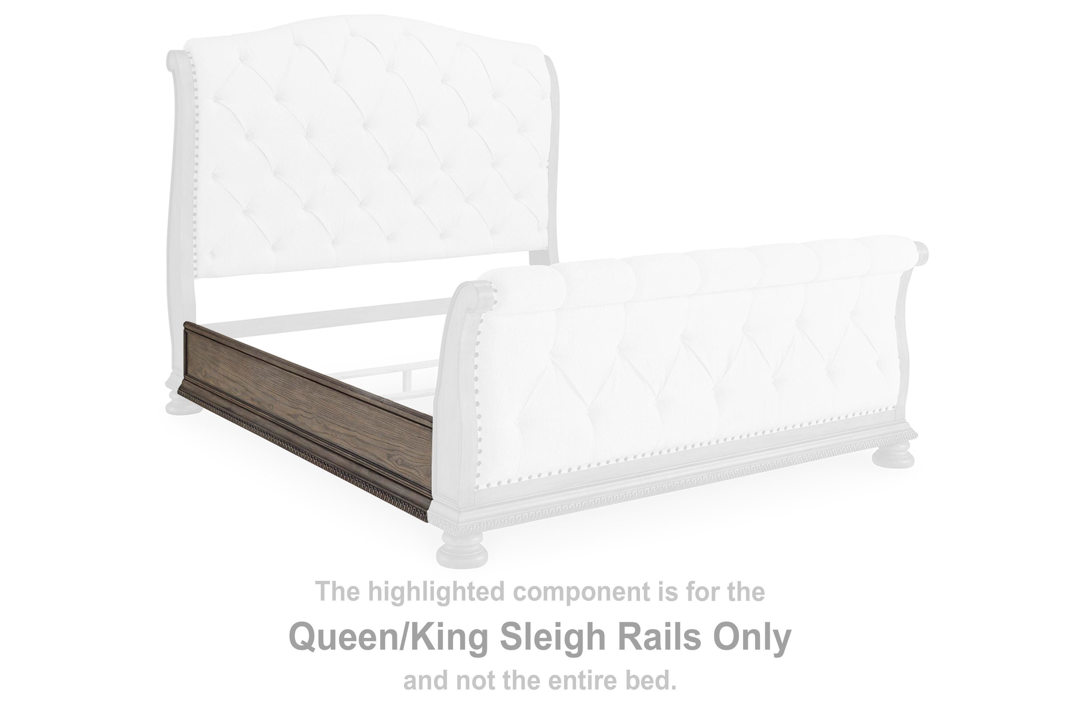 Ardenfield – Queen/King Sleigh Rails – Light Brown