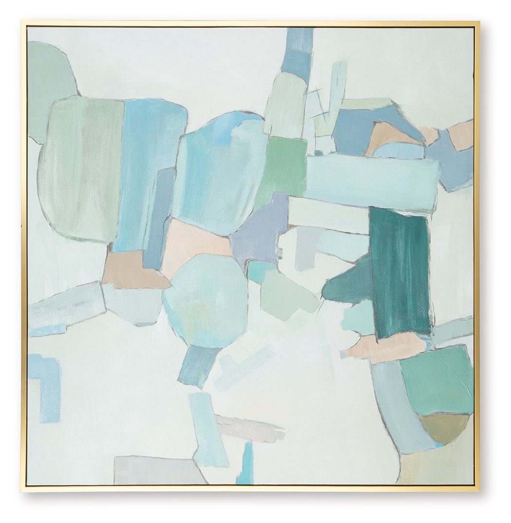 Ashley Furniture Wynburn - Wall Art - White / Blue / Green - Image 6