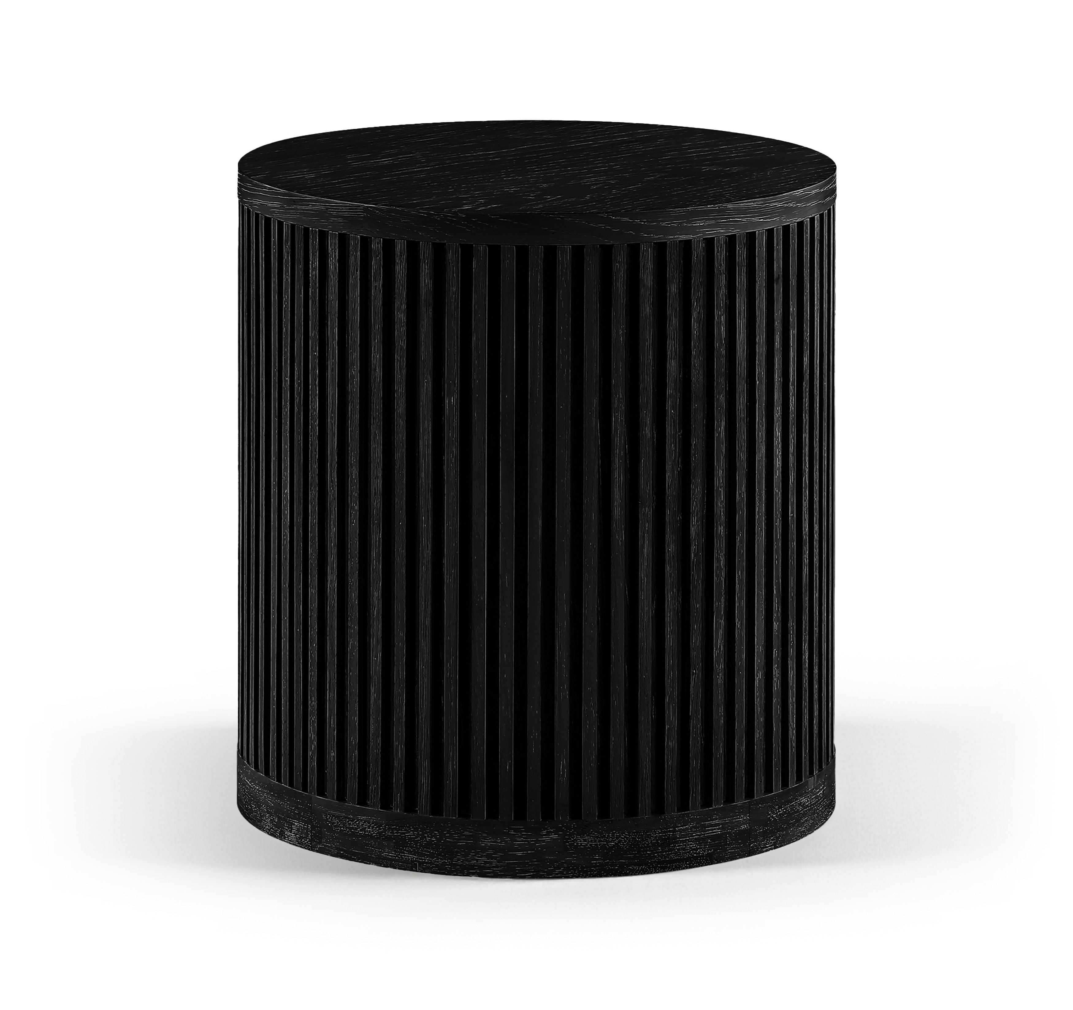 Madera - Oak Veneer And Solid Wood End Table - Black