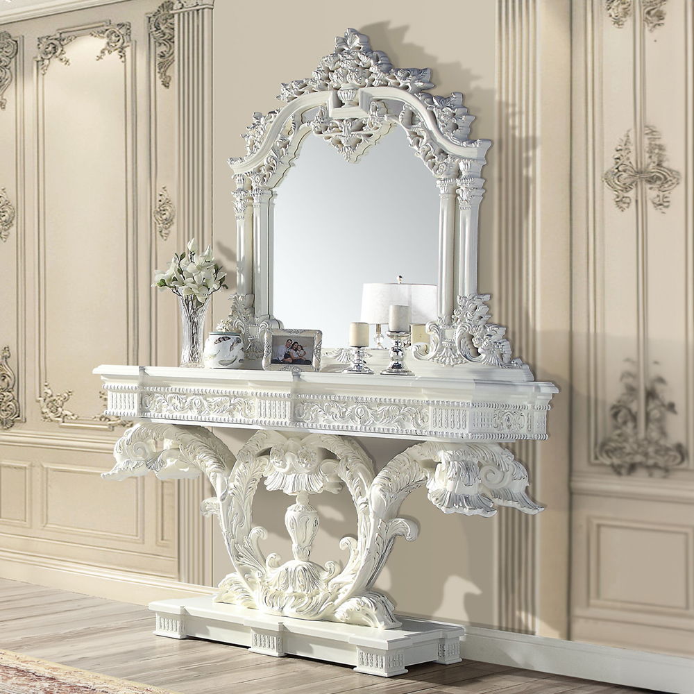 Vanaheim - Sofa Table - Antique White, beige