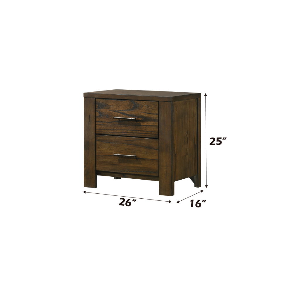 Merrilee - Nightstand - Oak, light brown, view 3