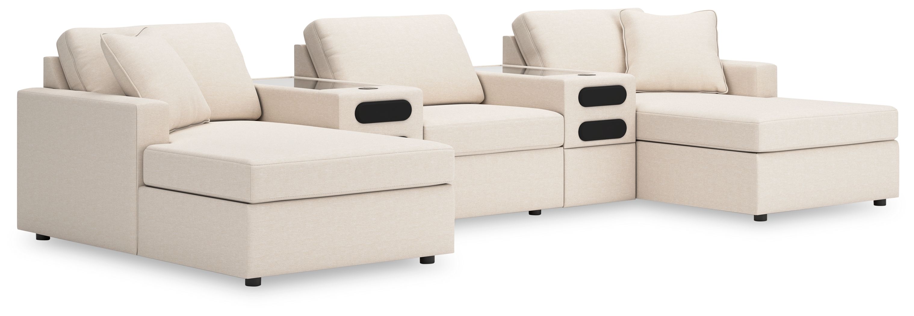 5 Pc · Double Chaise With Audio Consoles