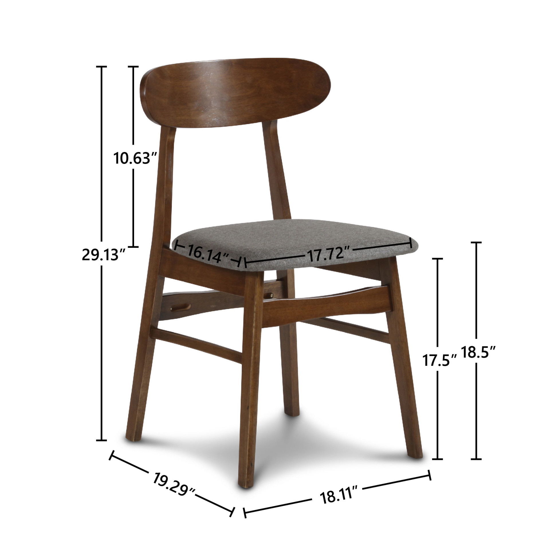 Morocco - Dining Chair With Seat Cushion (Set of 2) - Dark Gray, dark gray, view 8