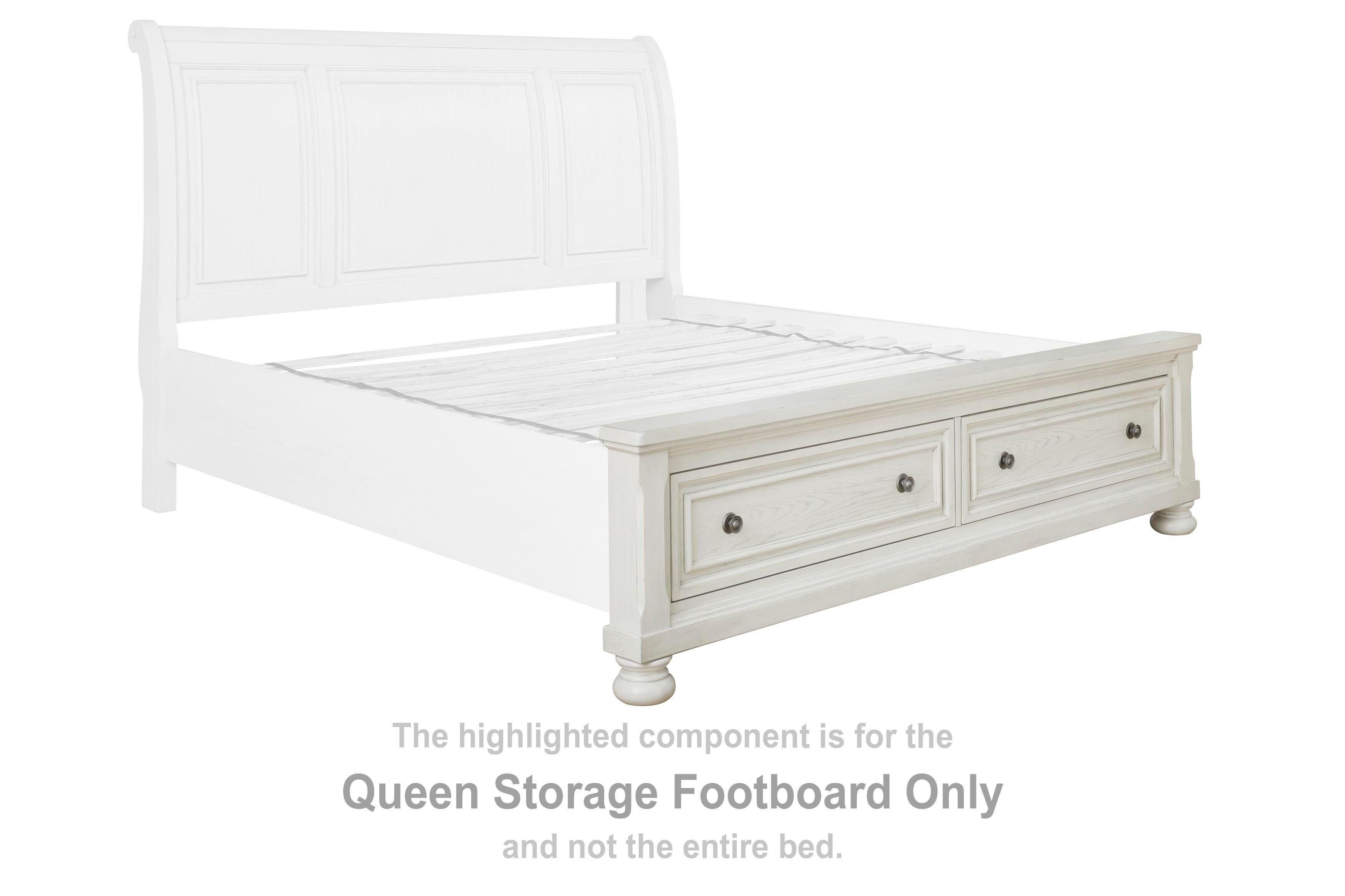 Robbinsdale – Queen Storage Footboard – Antique White