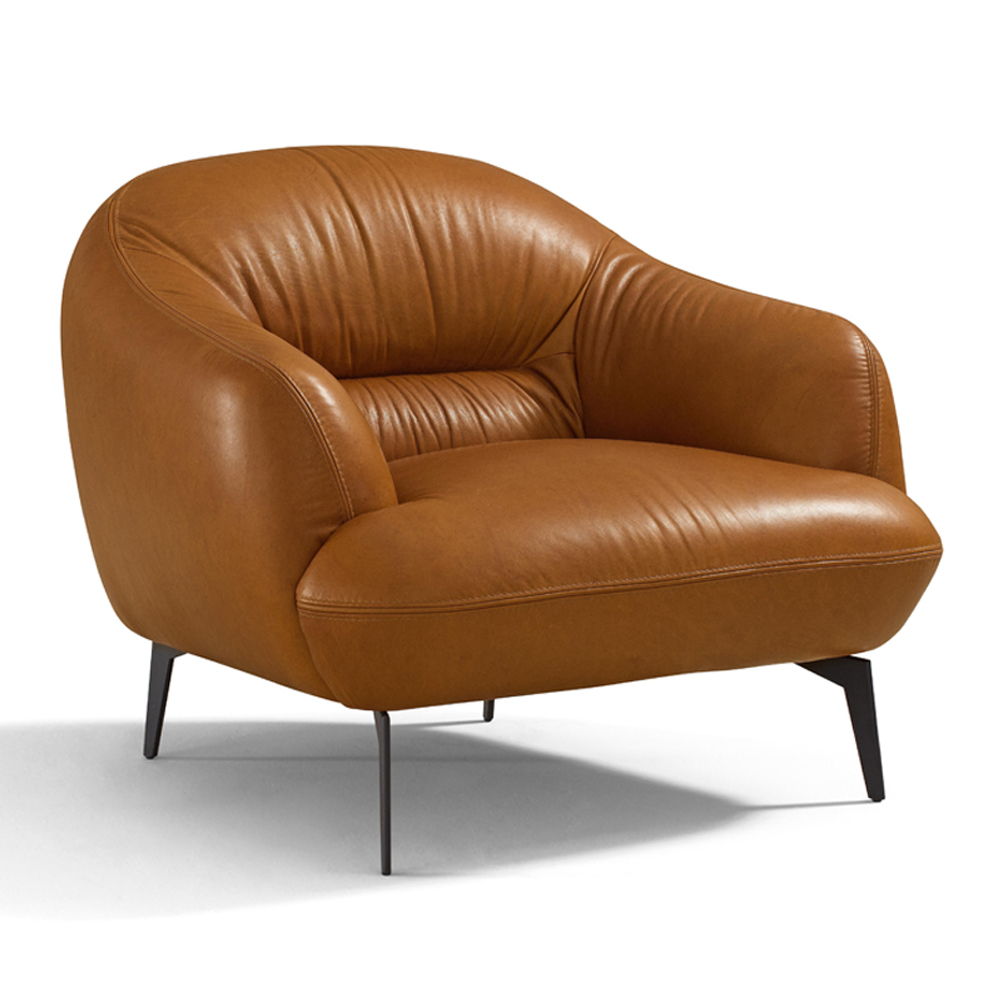 Leonia - Chair - Cognac Leather, dark brown, view 2