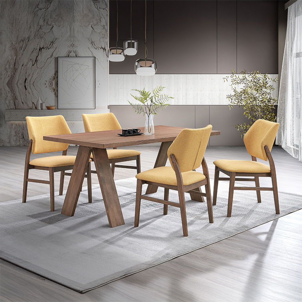 Sarha - Dining Table - Walnut, light brown