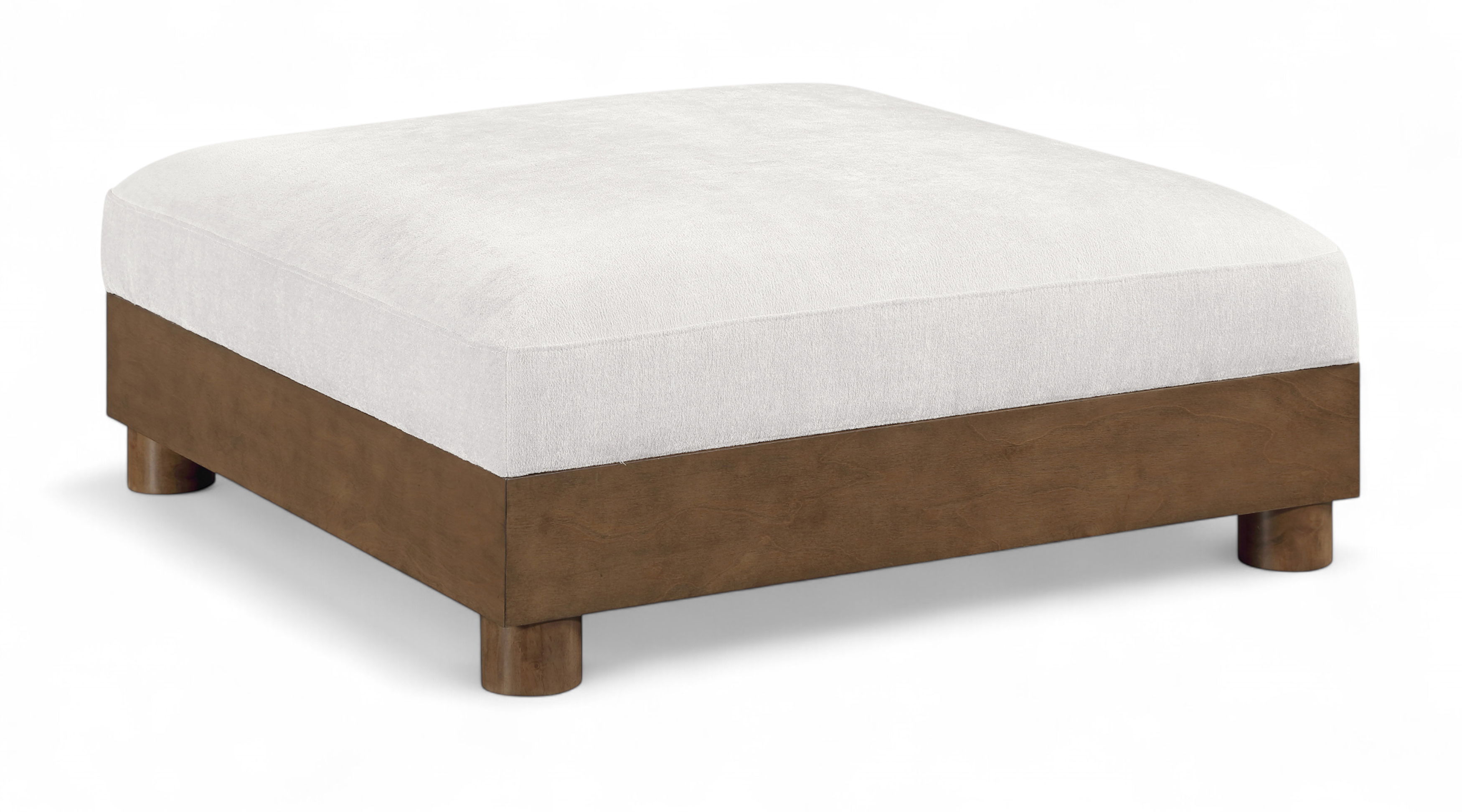Chenille Fabric Upholstered Modular Ottoman