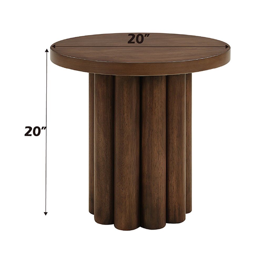 Sanat - End Table - Brown, dark brown, view 2
