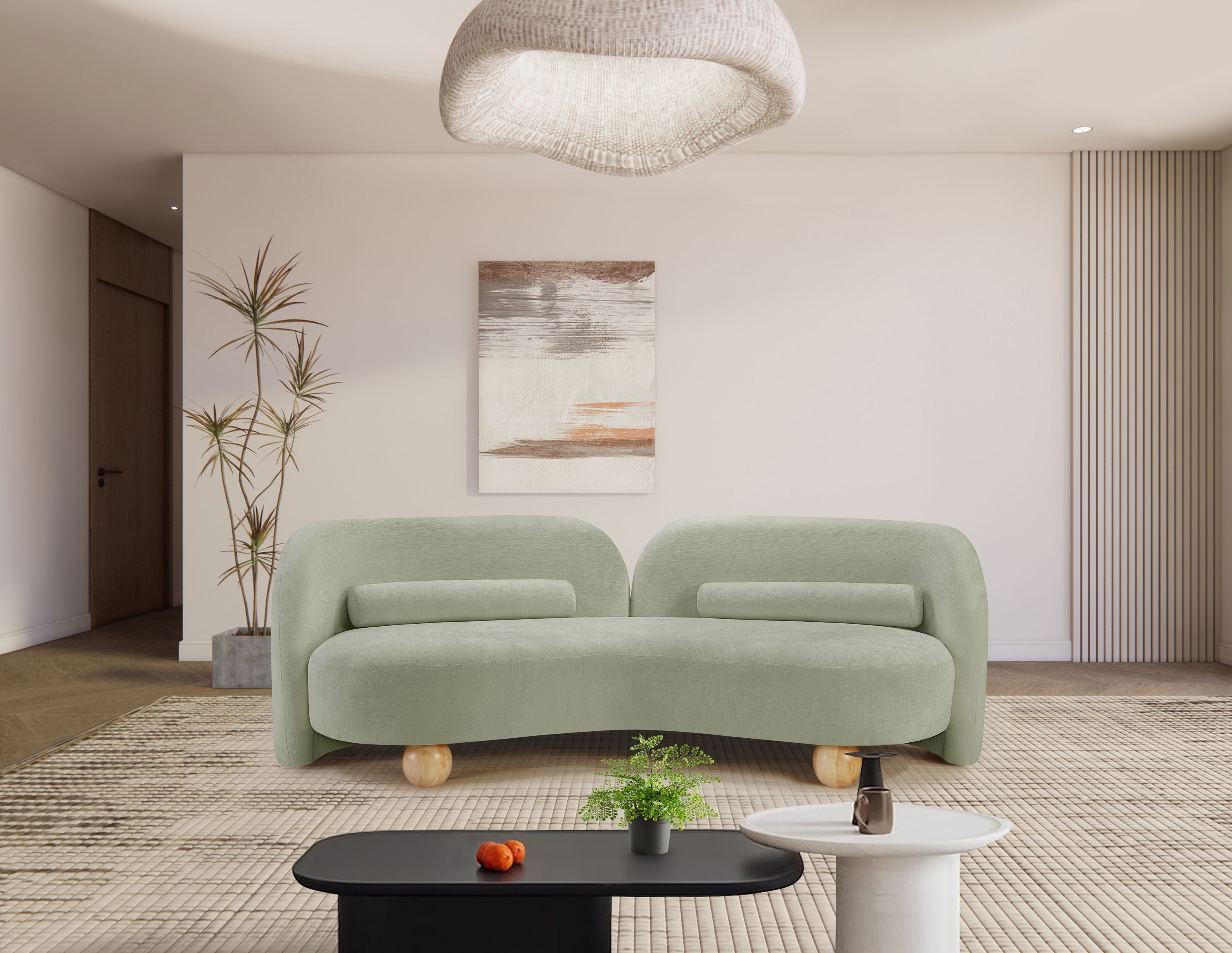 Daphne - Chenille Sofa - Mint