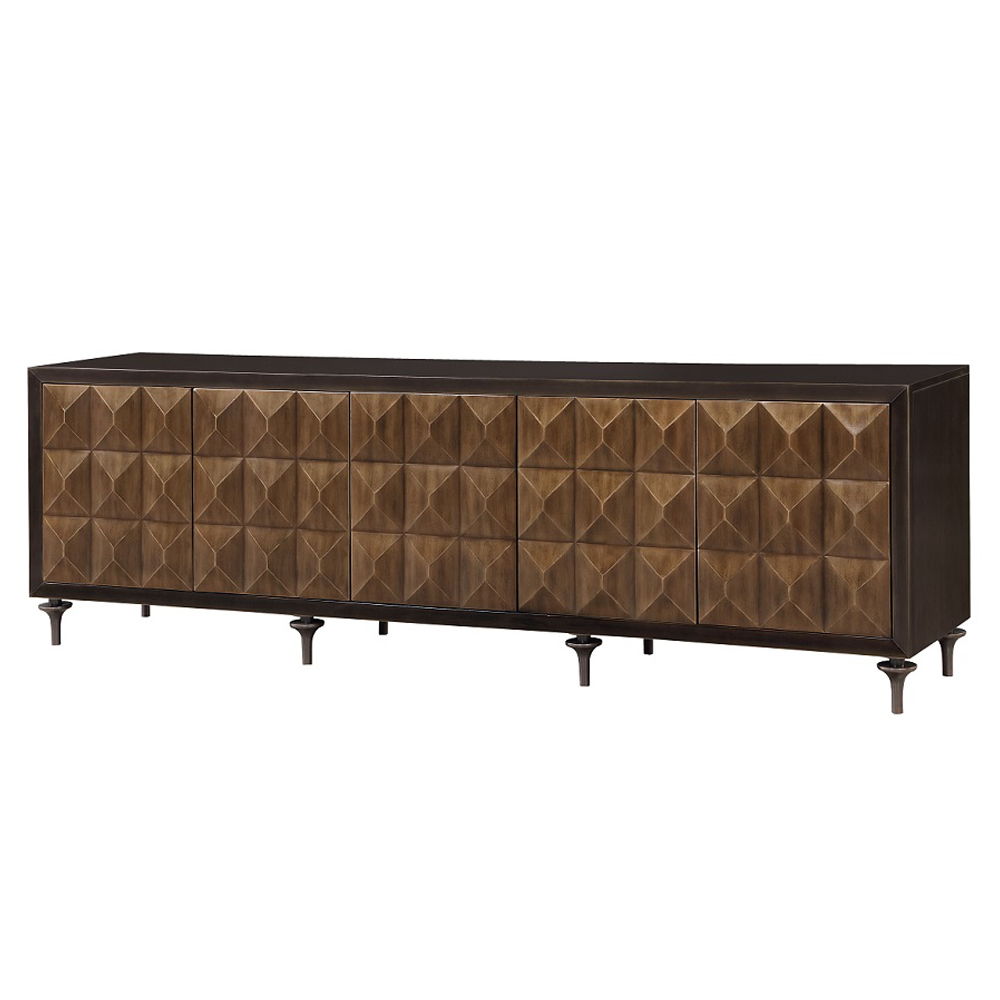 Diya - Console Cabinet - Forged Bronze & Espresso, dark brown, view 2