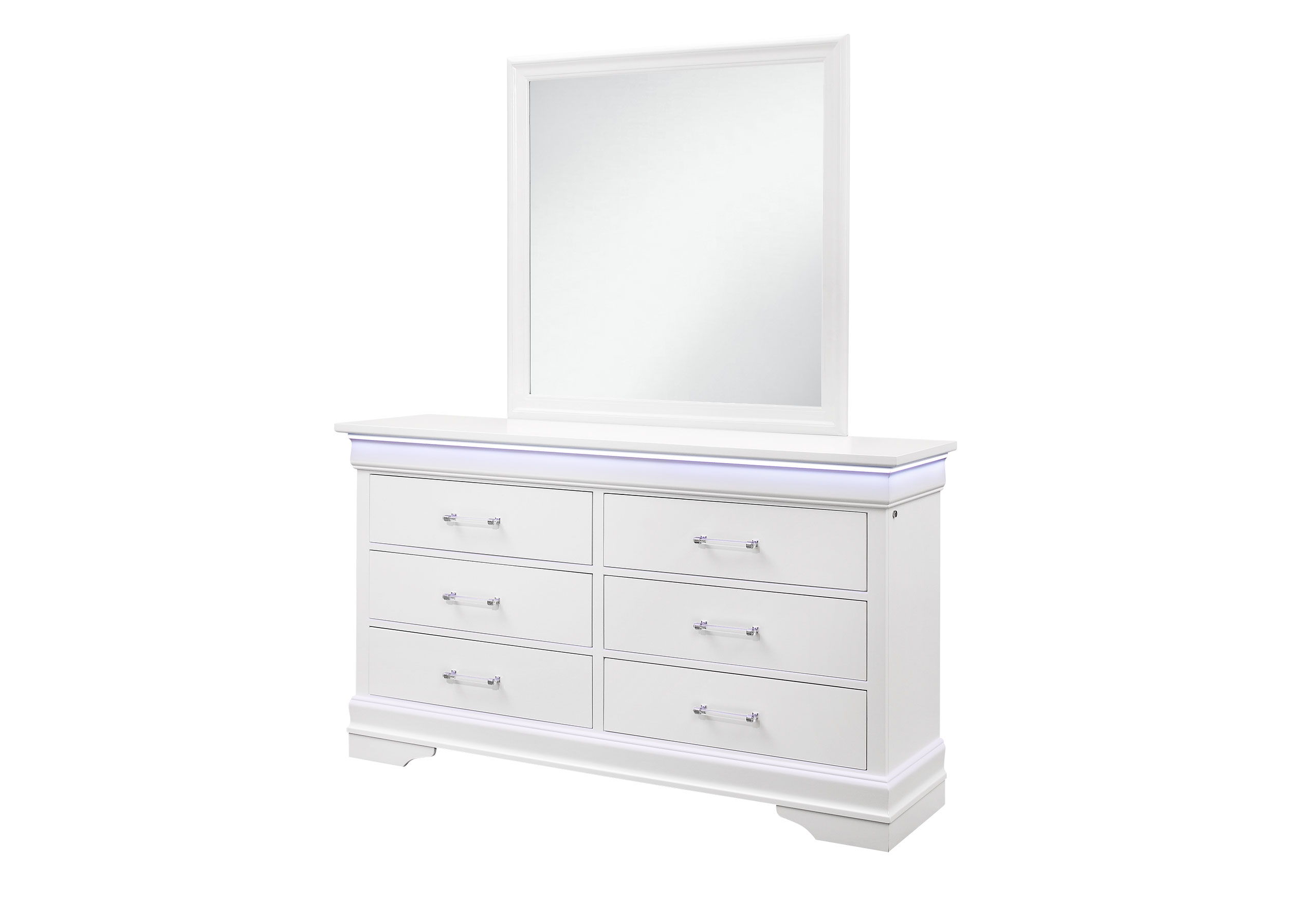 Charlie - Dresser With LED - White