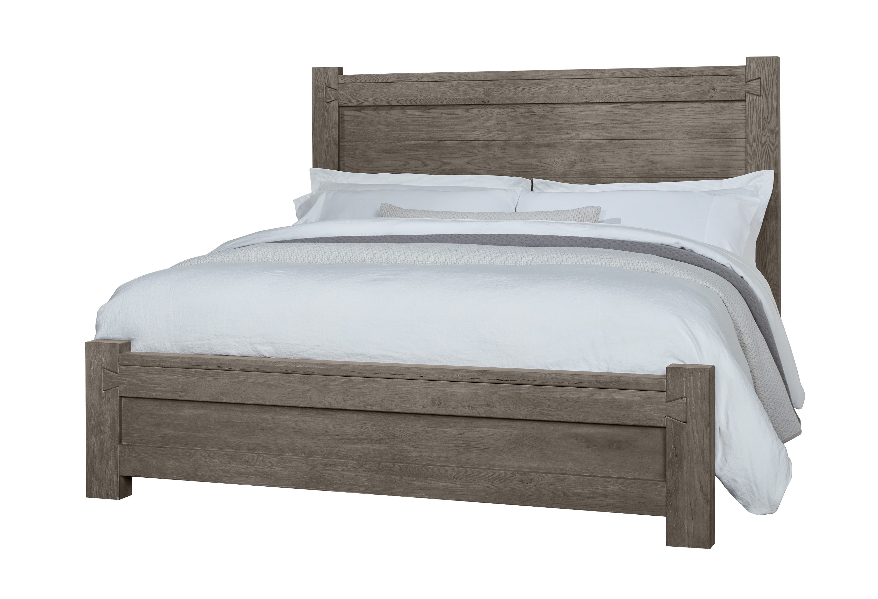 Vaughan-Bassett Dovetail - King Poster Bed With Poster Footboard - Mystic Grey