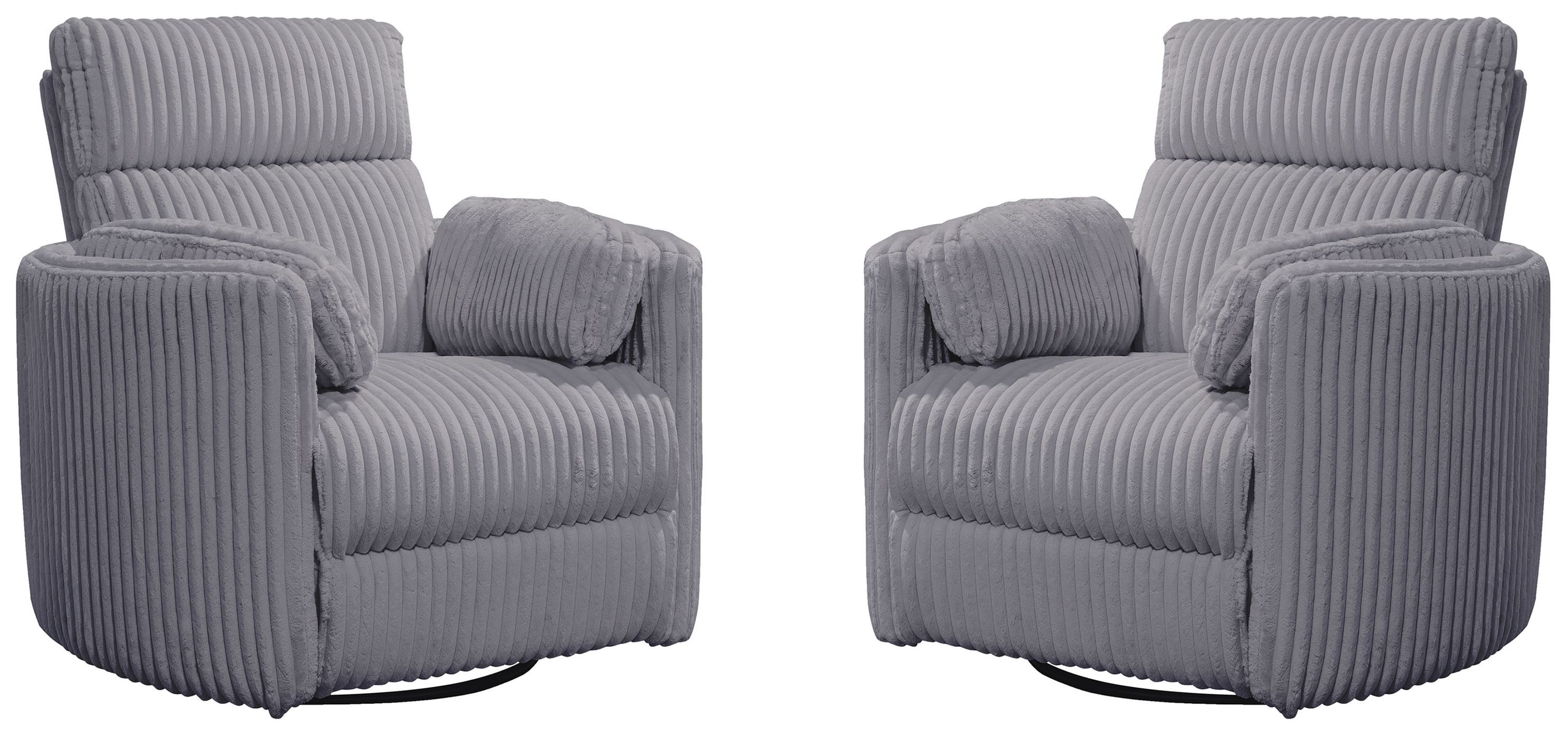 Parker House Radius - Power Swivel Glider Recliner (Set of 2) - Mega Grey