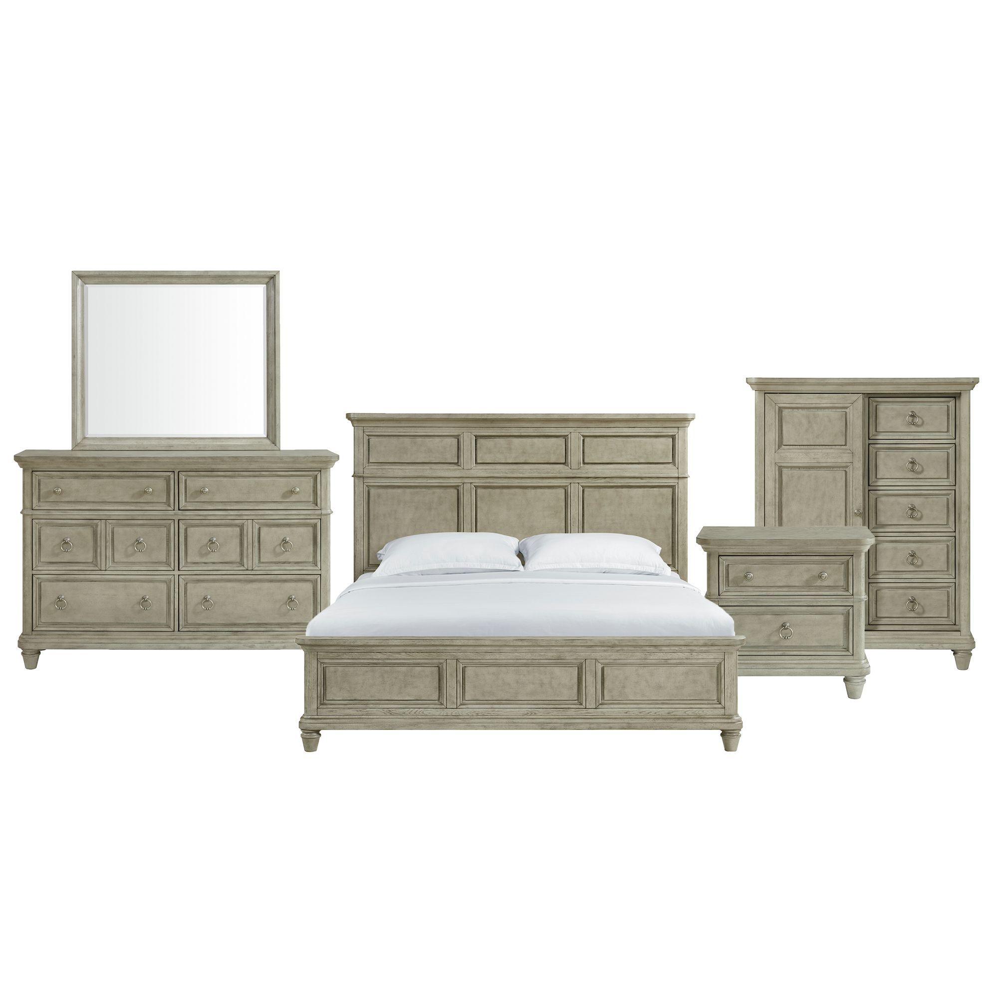 King · 5 Pc · Bedroom Set With Door Chest