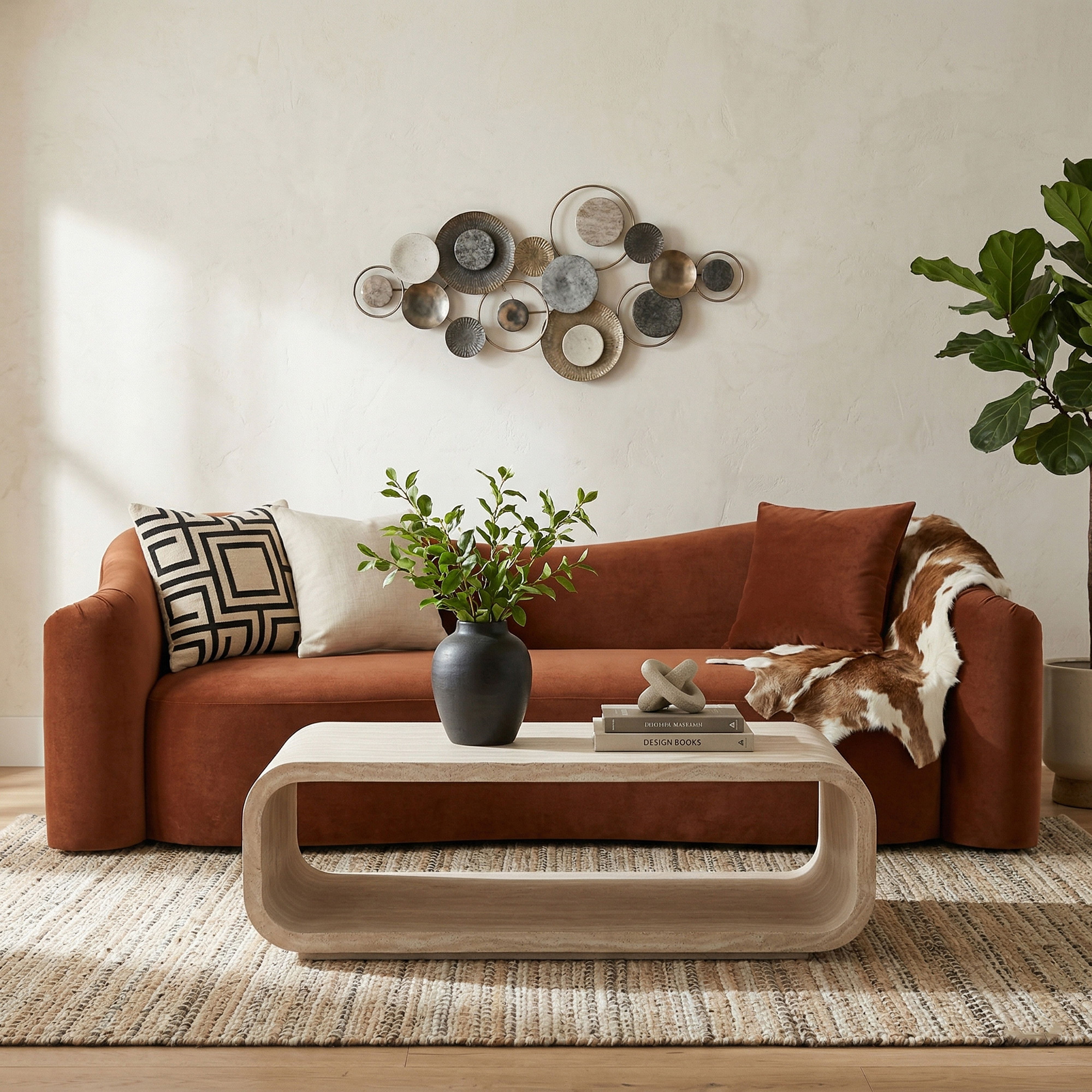 Calix - Indoor/Outdoor Coffee Table - Travertine