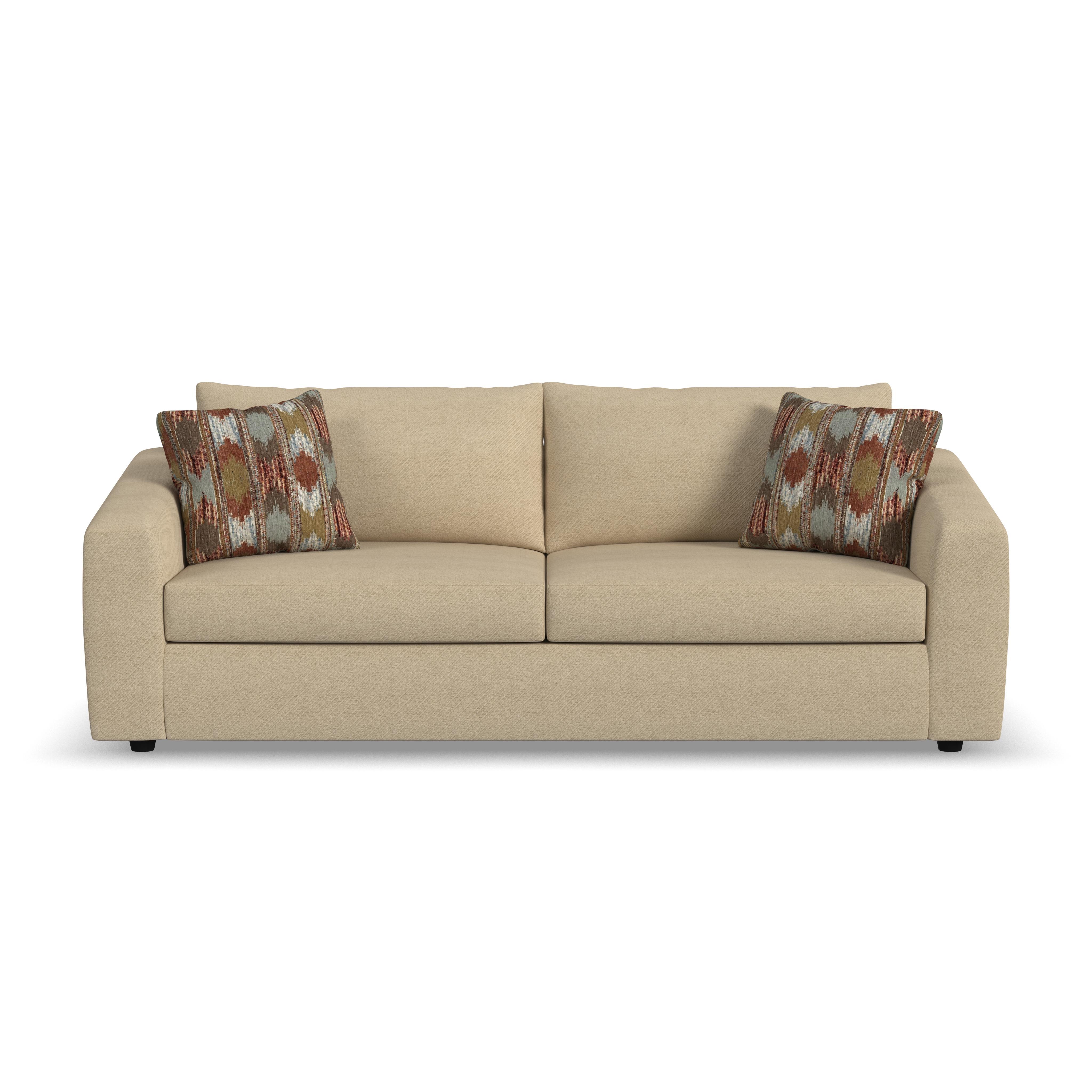 Chevy - Leather Sofa - Brown, light brown, view 6
