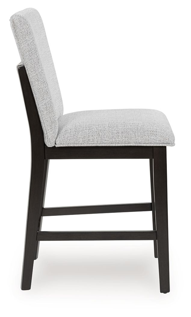 Ashley Furniture Neymorton - Upholstered Barstool (Set of 2) - Dark Grayish Brown - Image 5