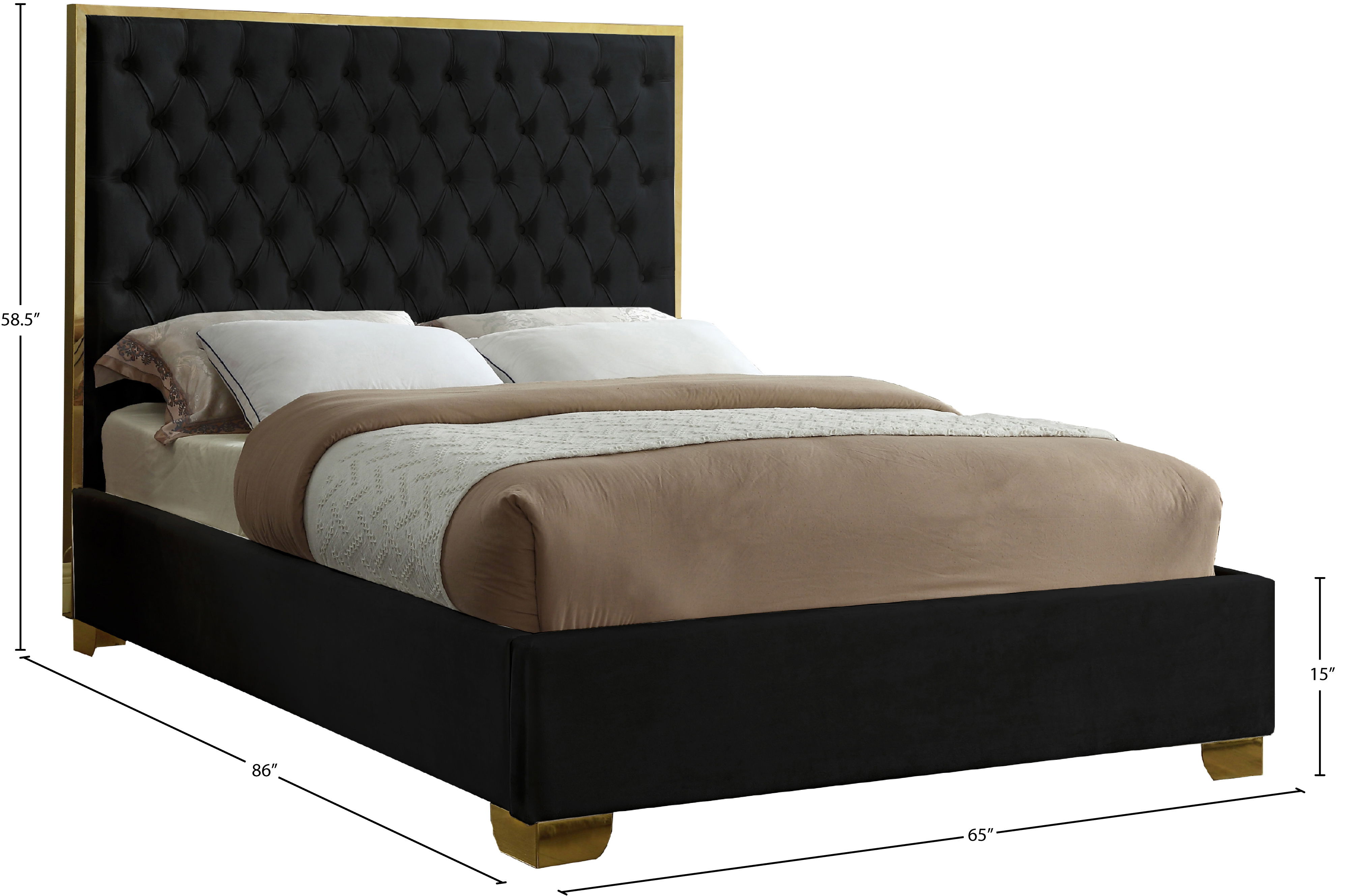 Lana - Queen Bed - Black