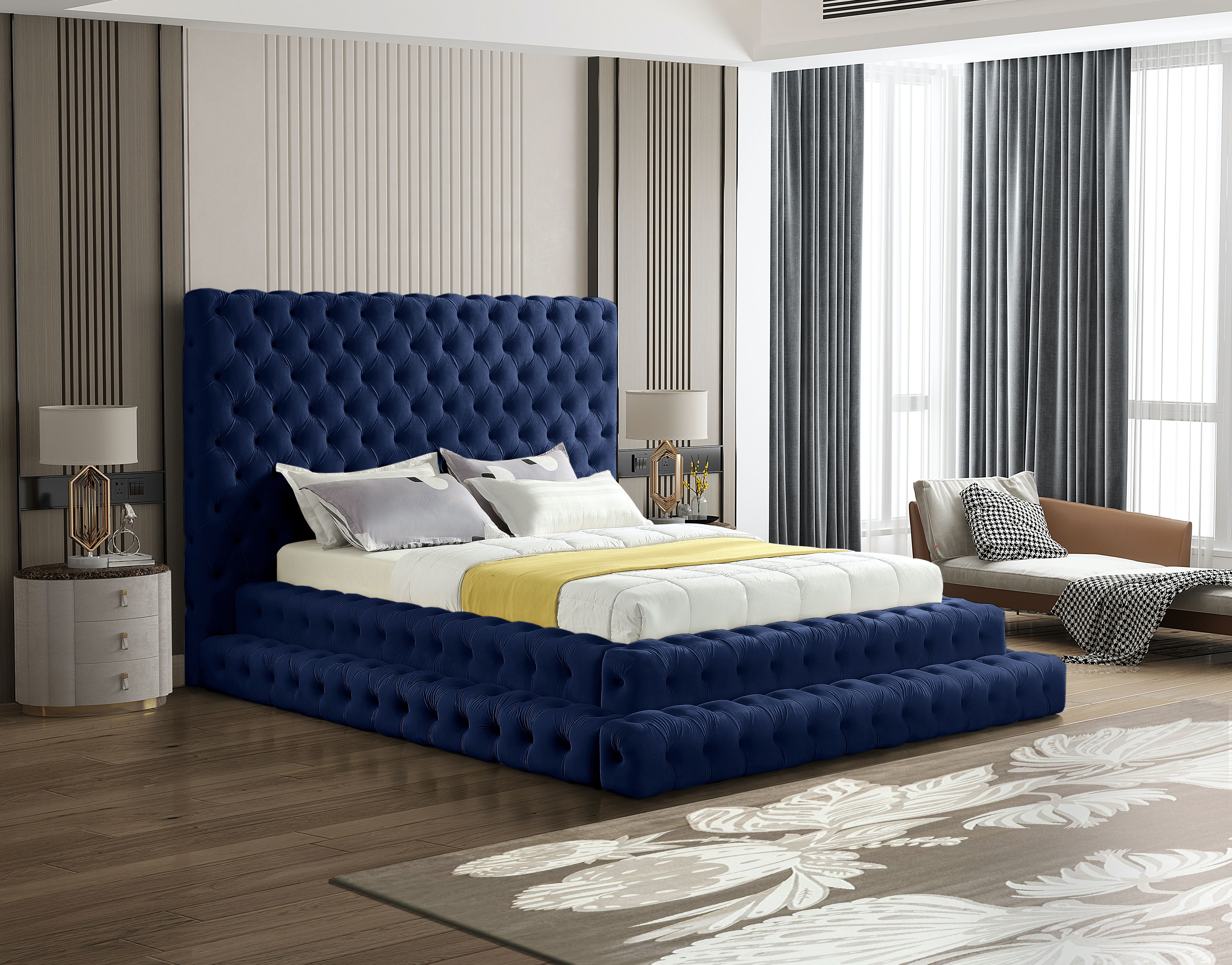 Revel - Queen Bed - Navy