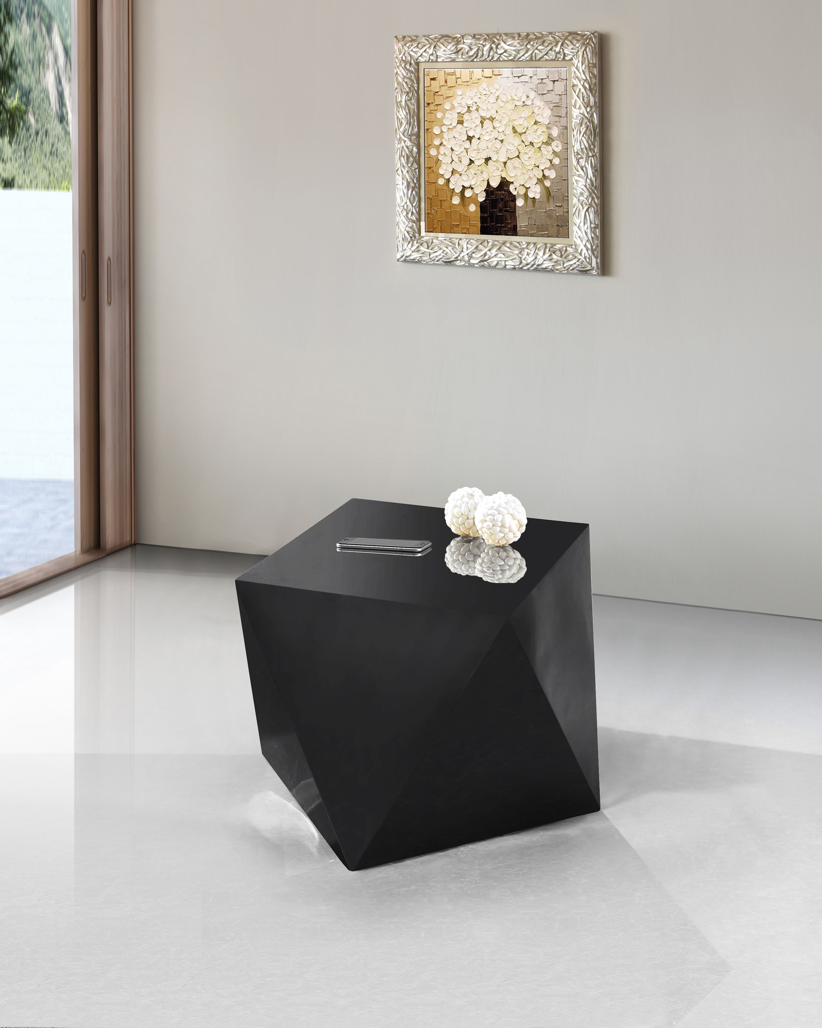 Gemma - End Table - Matte Black