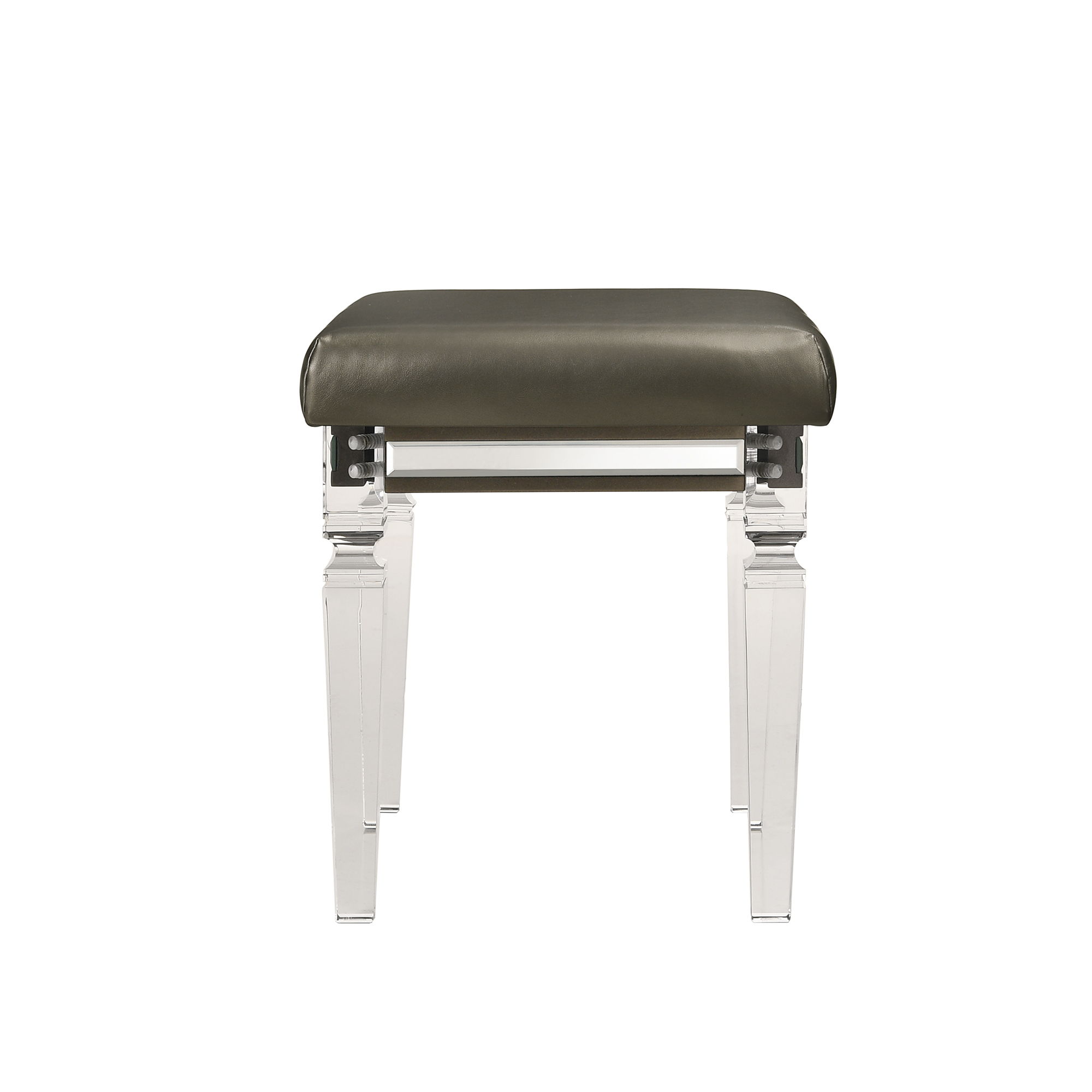 Twenty Nine - 16.14" Vanity Stool With Acrylic Leg - White