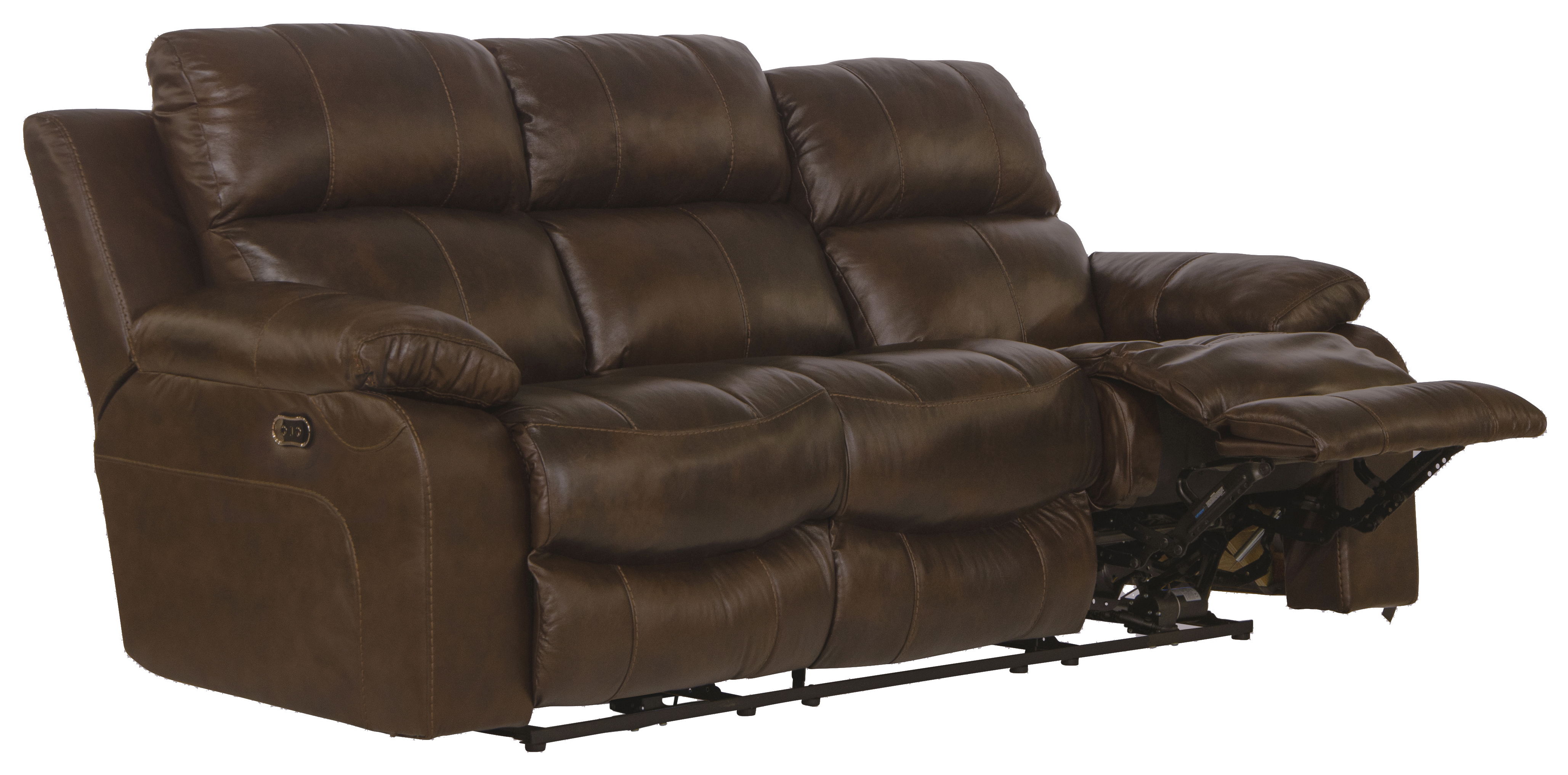 Positano - Top Grain Italian Leather Power Reclining Sofa - Cocoa