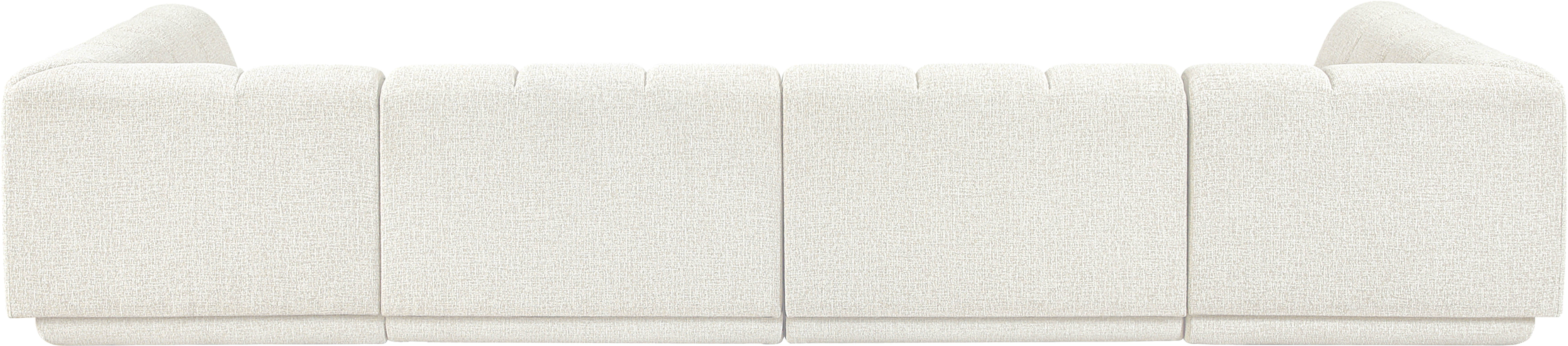 Modari - Fabric Upholstered 4 Piece U-Shaped Modular Sectional - Cream