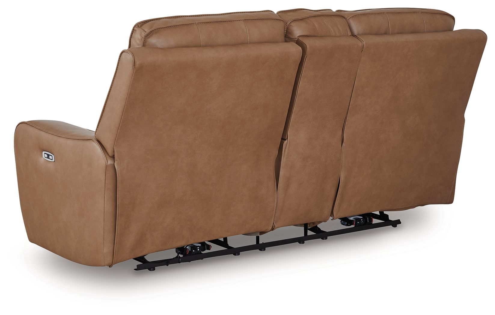 Ashley Furniture DeepWakes - Power Reclining Loveseat / Console / Adjustable Headrest - Caramel - Image 5