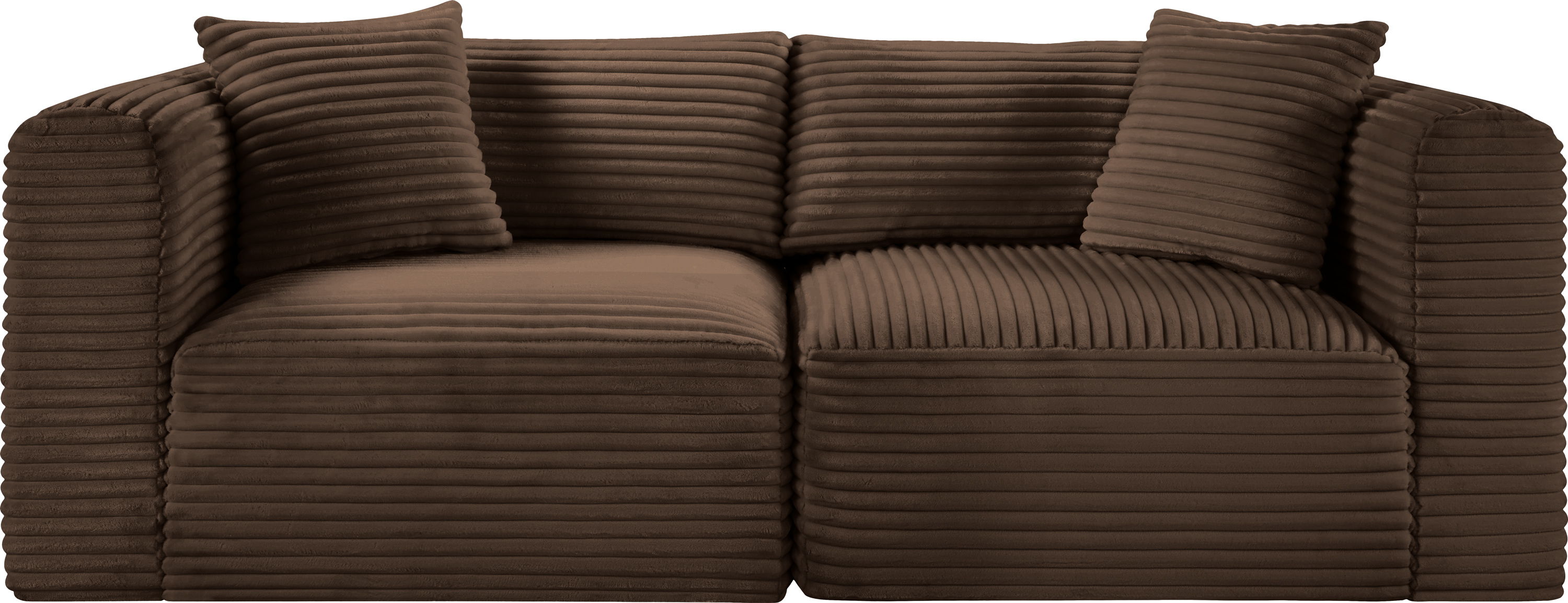 Shaggy - 2 Piece Modular Sofa - Brown