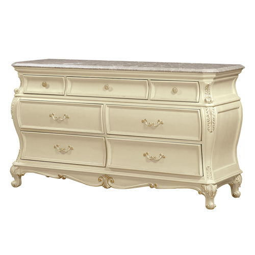Chantelle - Dresser - Pearl White Finish, white