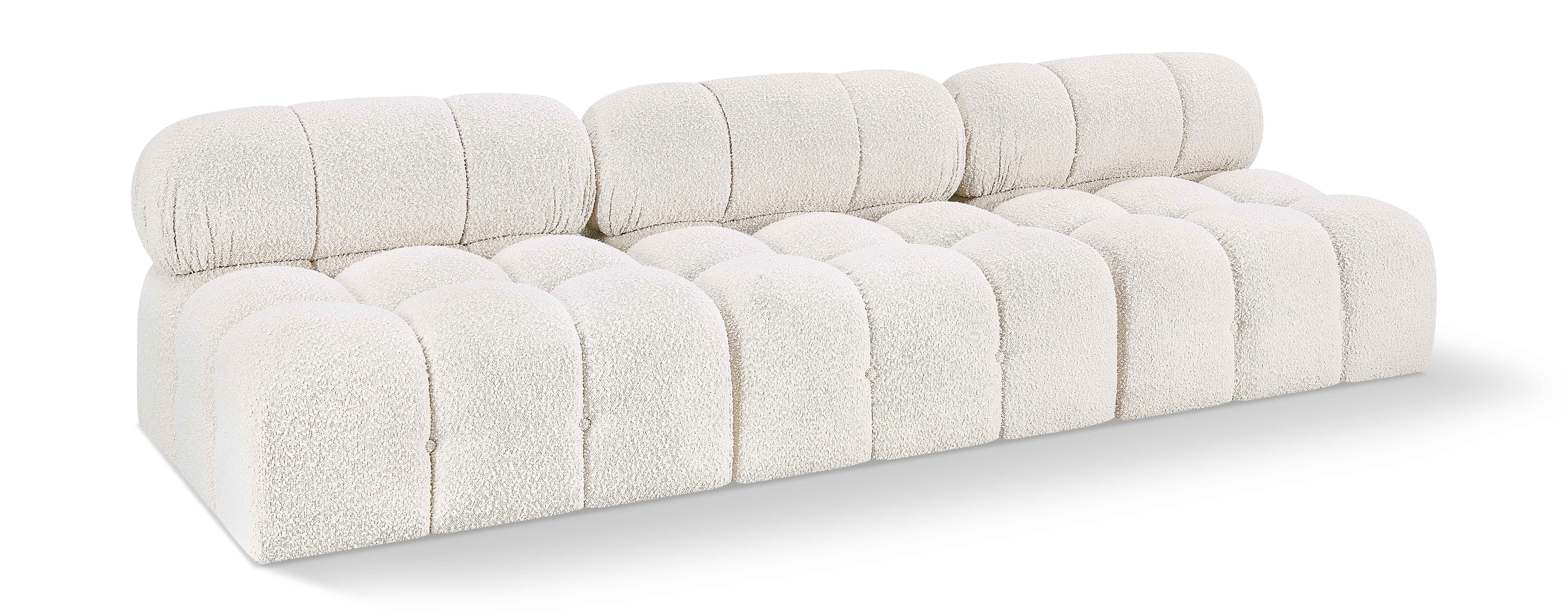 Ames - 3 Seat Modular Armless Sofa - Cream