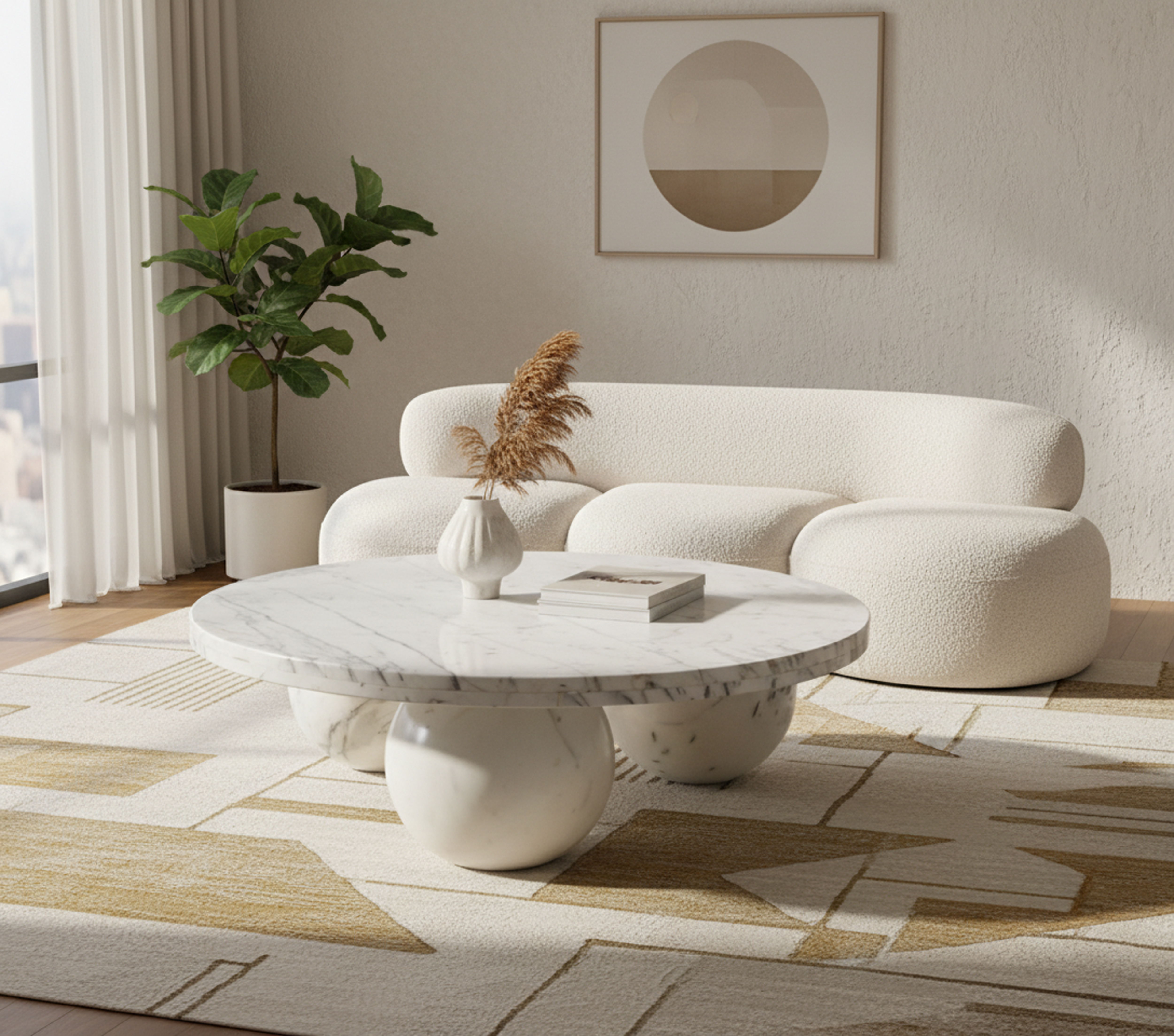 Spherical - Coffee Table (4 Boxes) - White