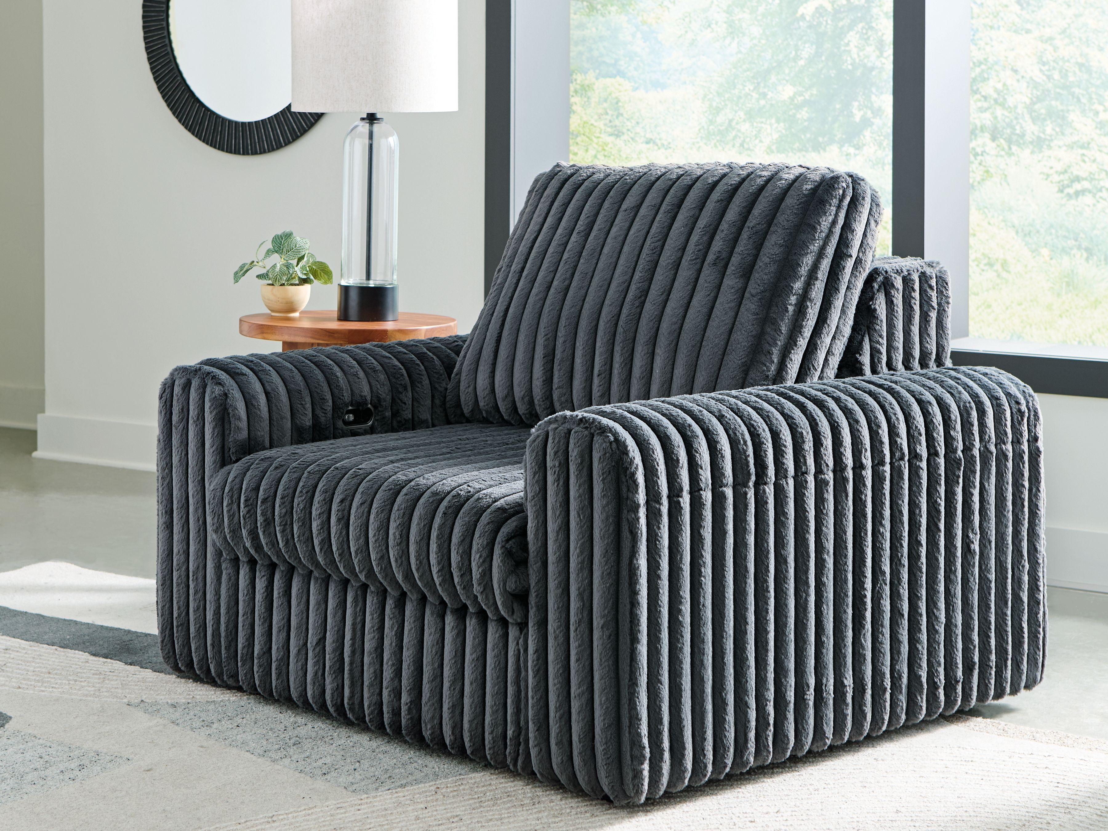 HamlinBay - Power Gliding Chaise - Gunmetal