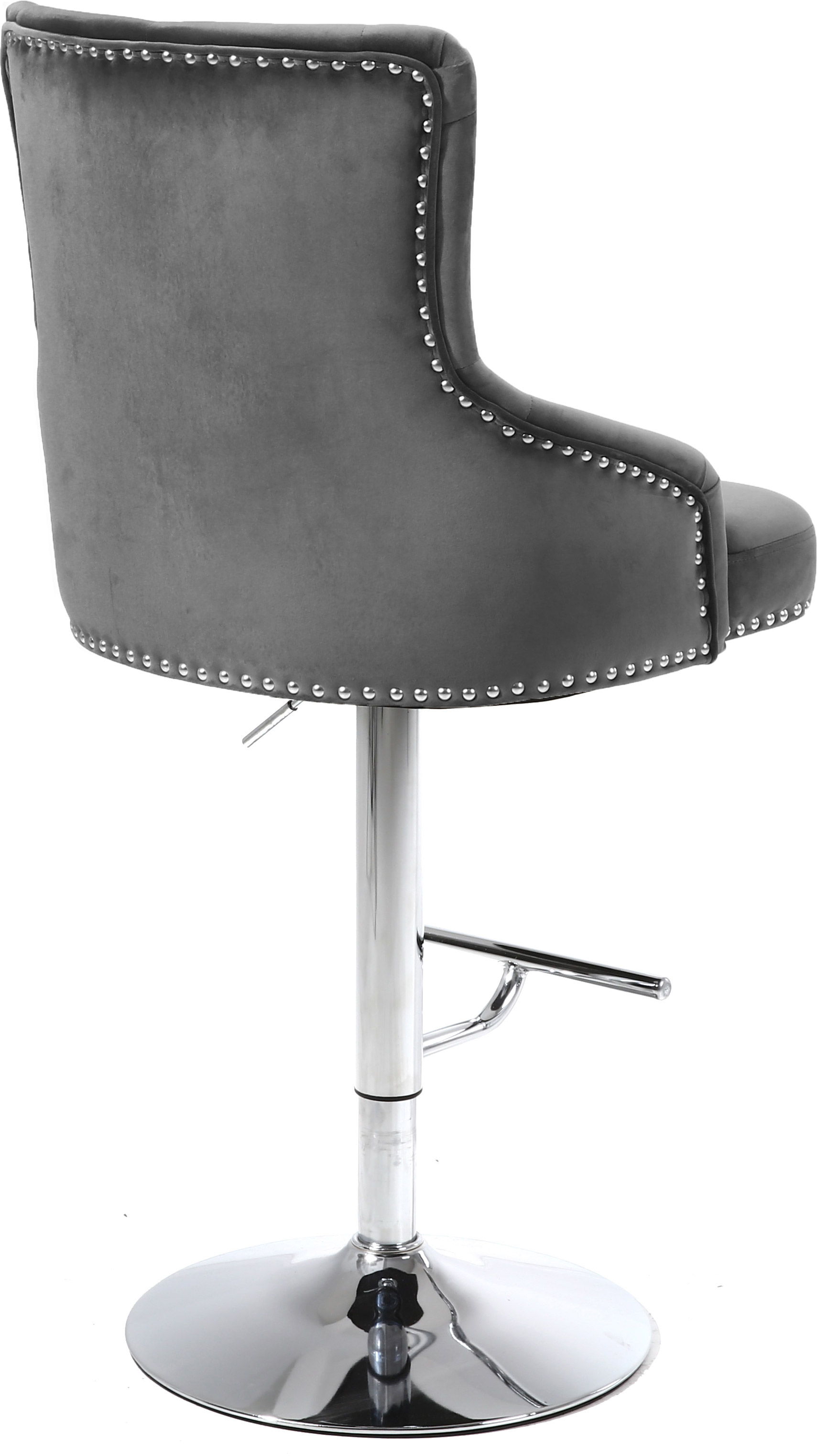 Claude - Fabric Adjustable Stool - Gray