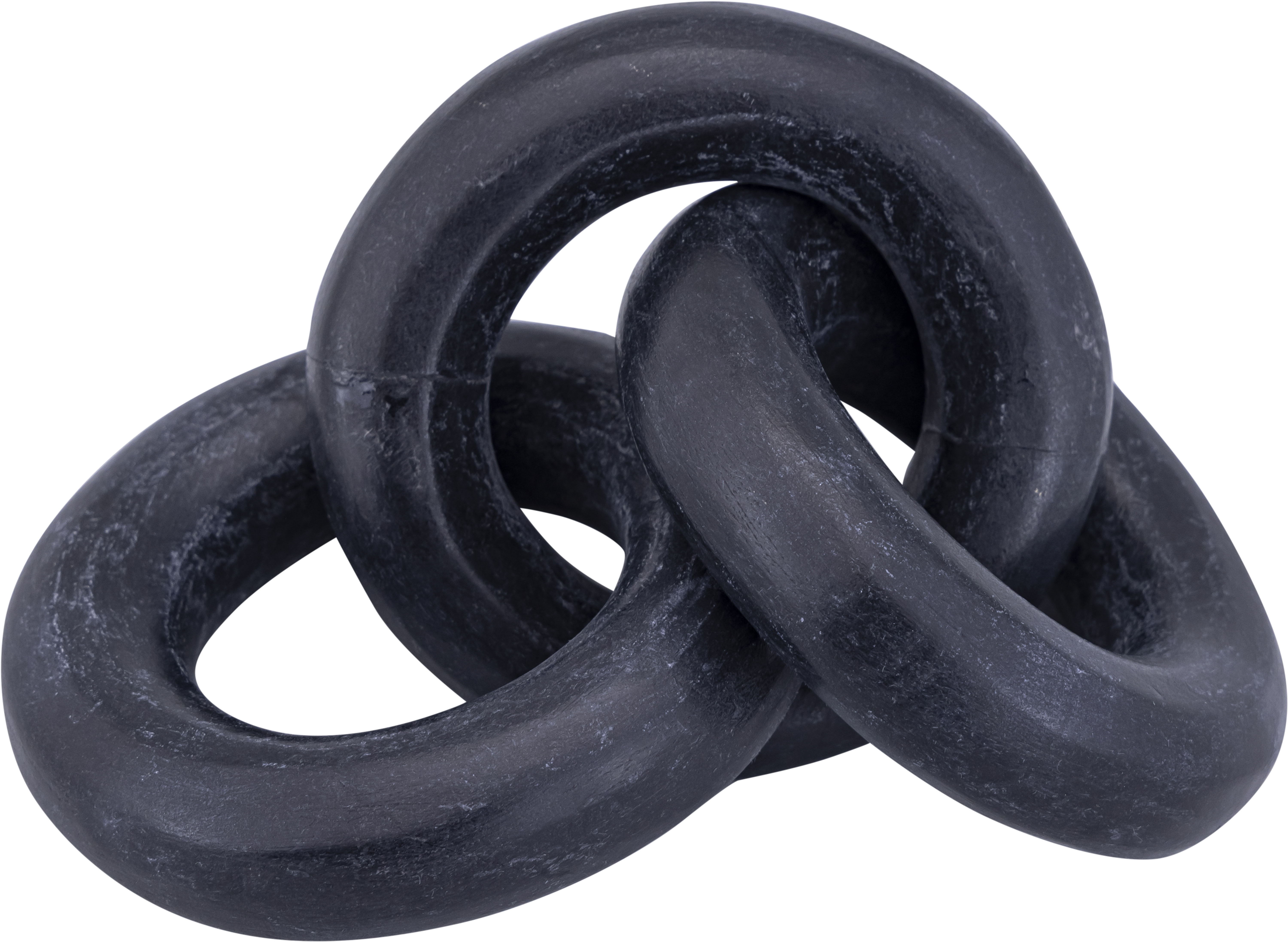 Rings - Marble Decorative Chain Links - Black