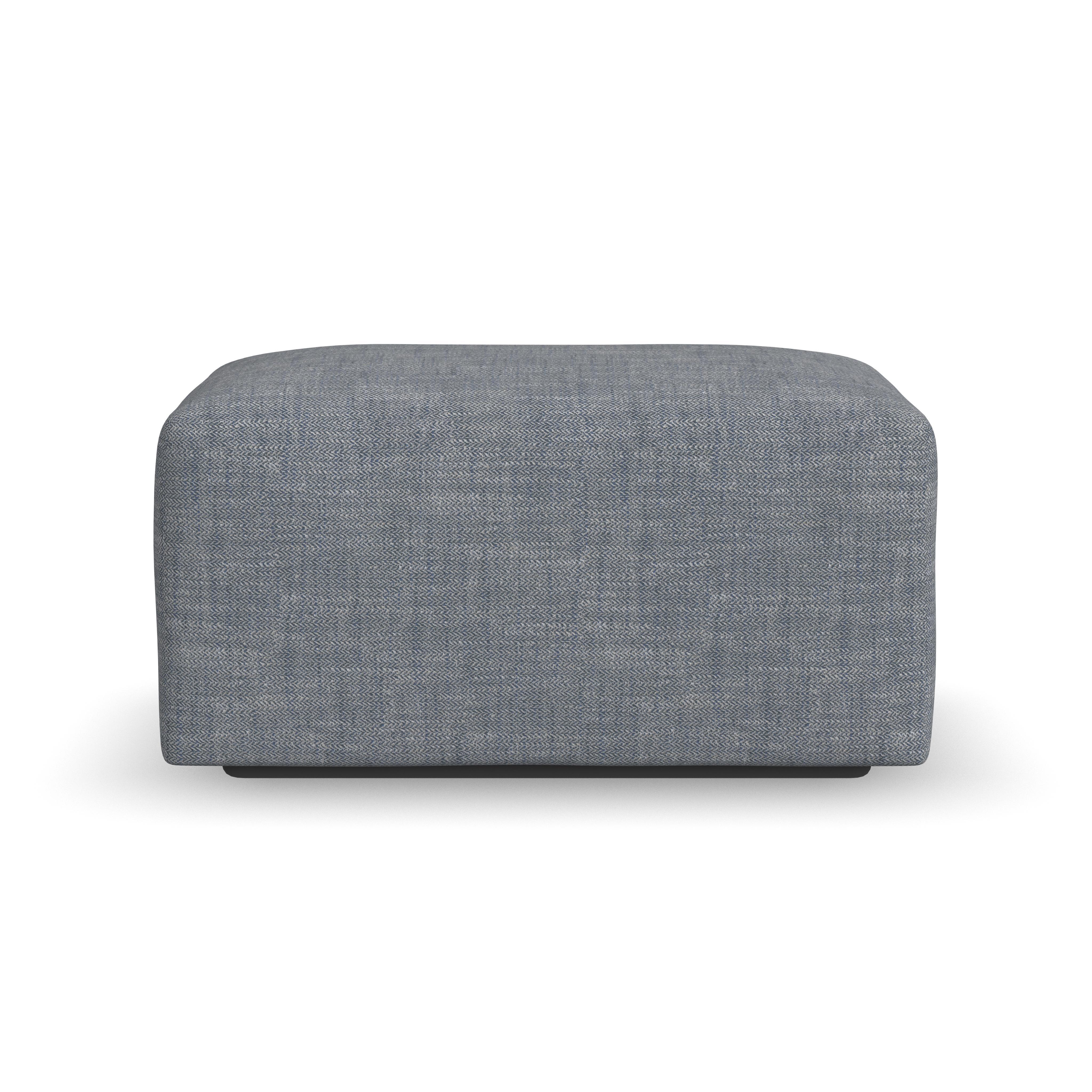 Dawson - Fabric Stationary Ottoman, dark brown, view 4