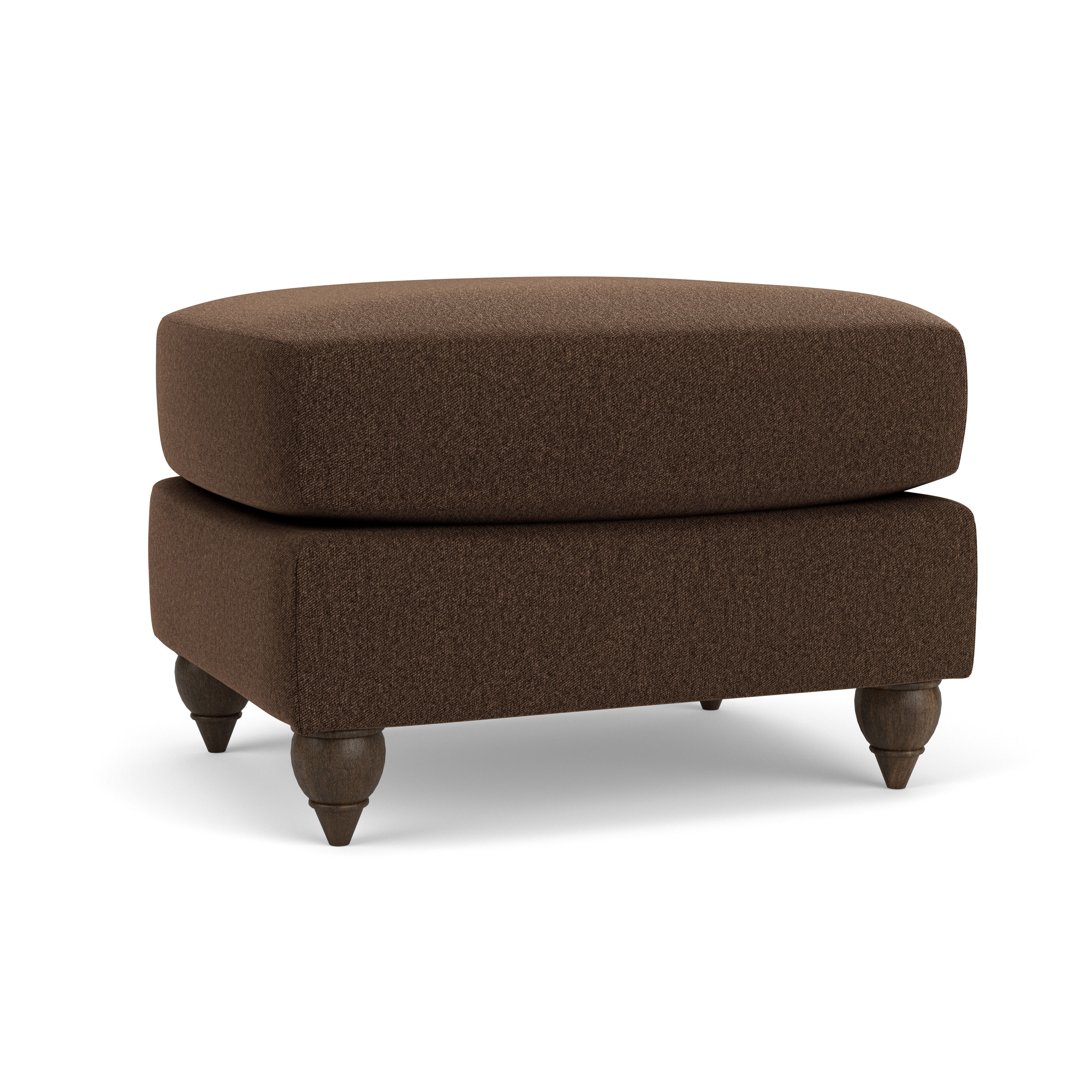 Veda - Fabric Ottoman, white, view 3