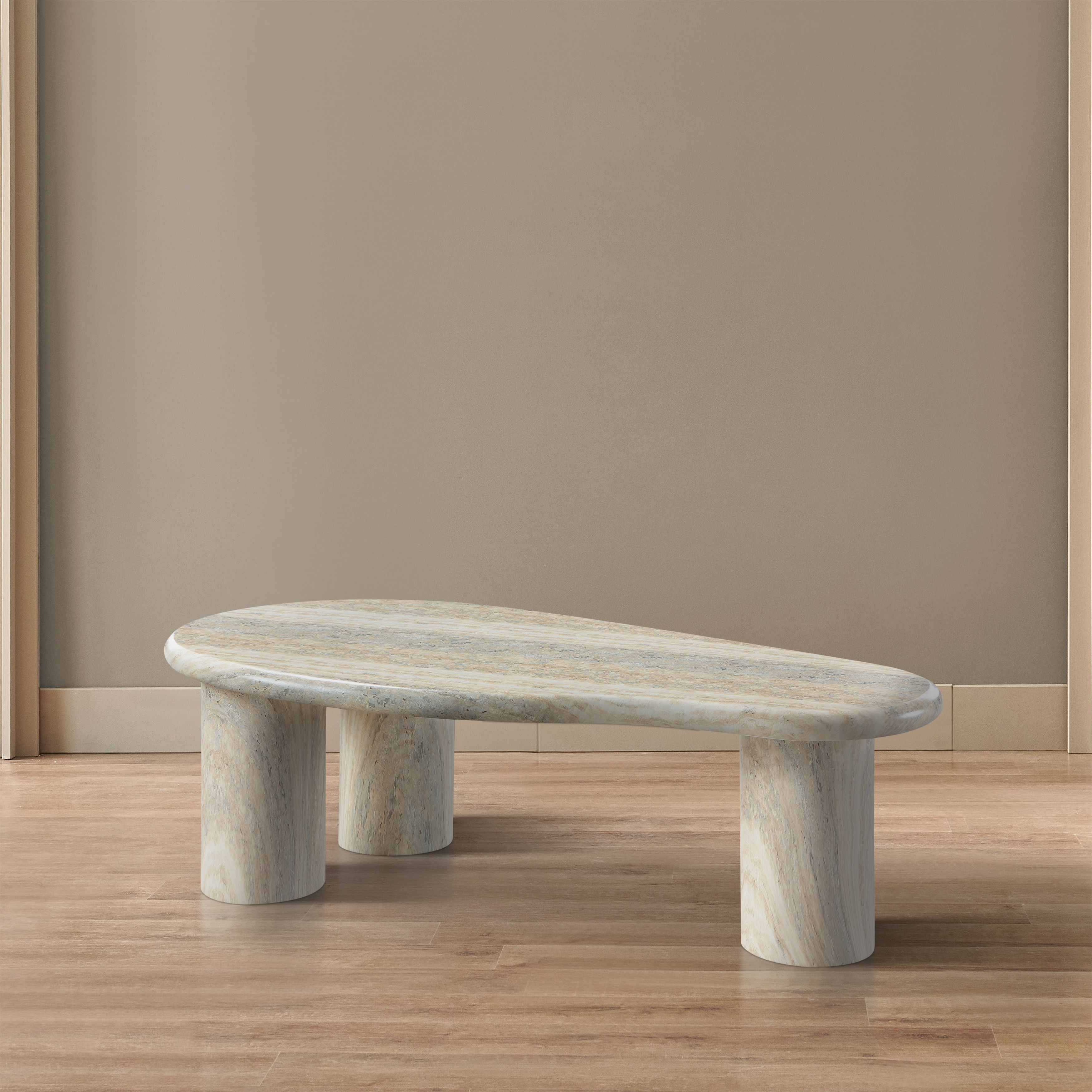 Sassari - Concrete Coffee Table - Travertine