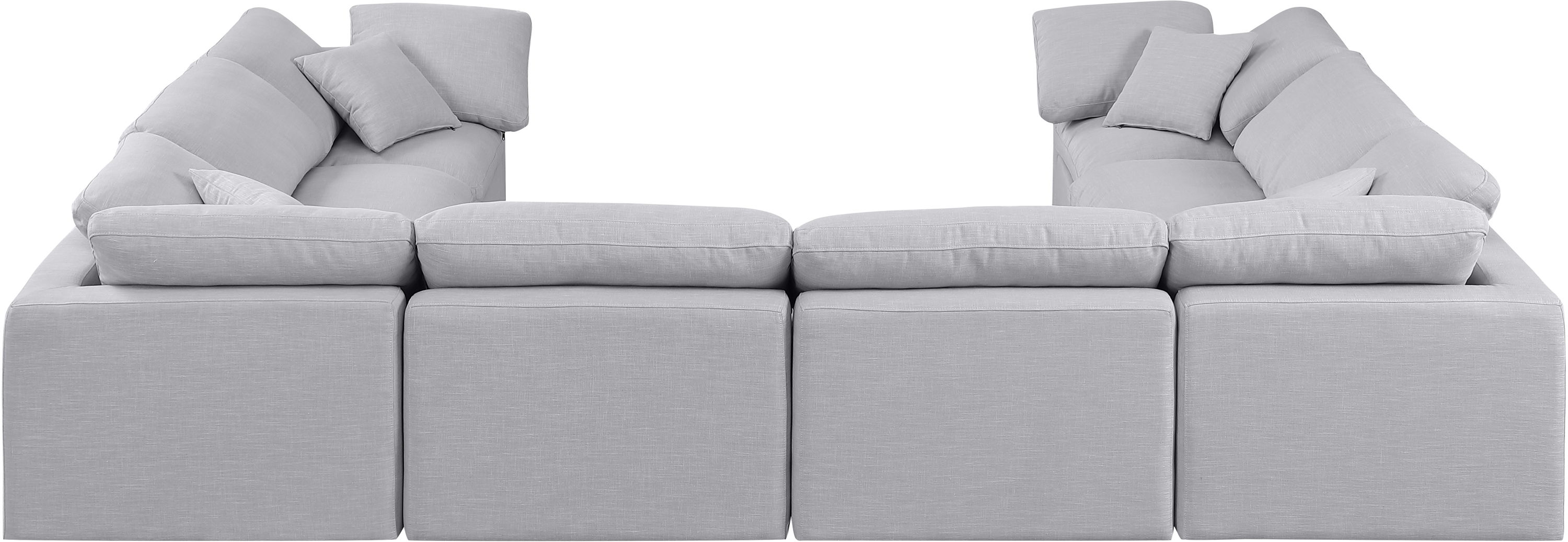 Indulge - Linen 8 Piece Modular Sectional - Gray