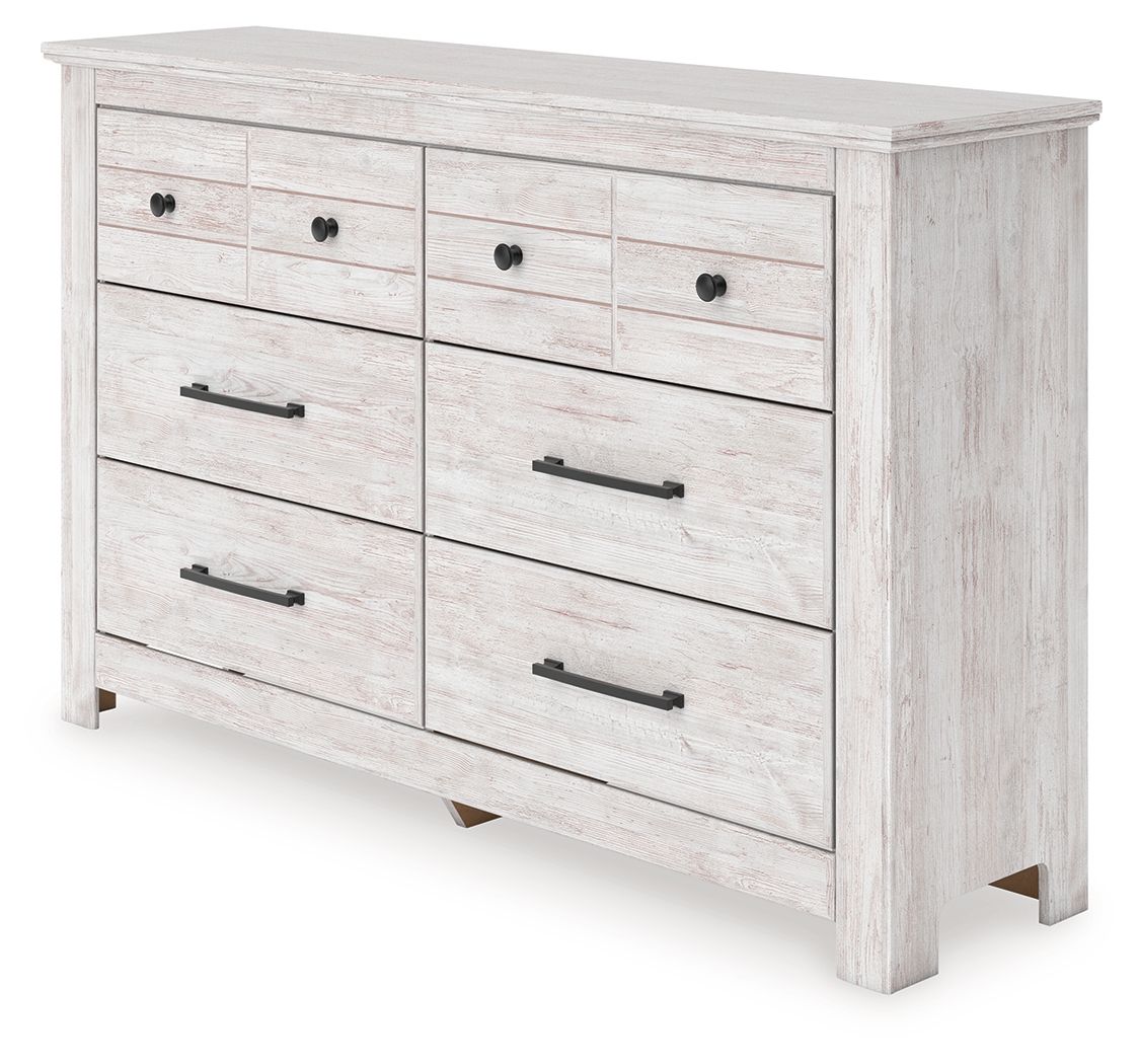 Makidern - Six Drawer Dresser - Whitewash