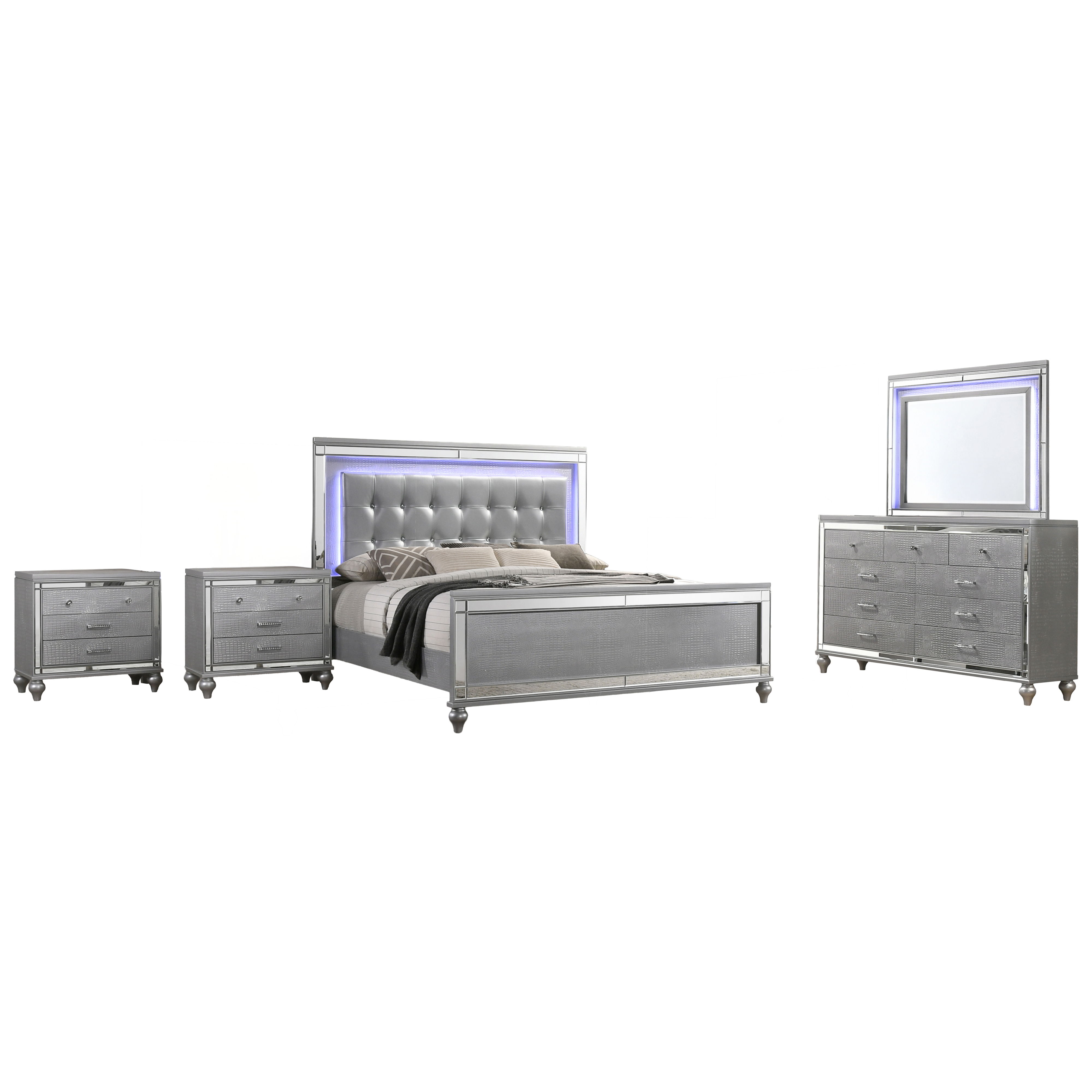Eastern King · 5 Pc · Bed & Dresser & Mirror & 2 Nightstands