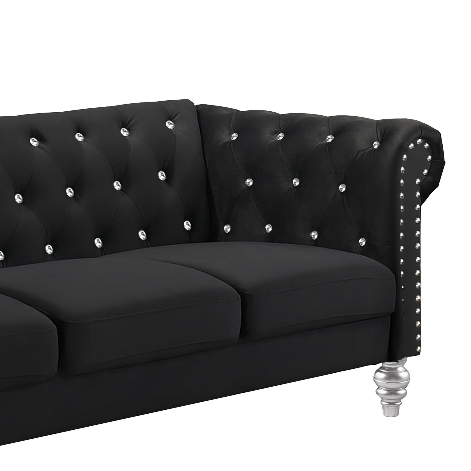 Emma Crystal - Sofa - Black