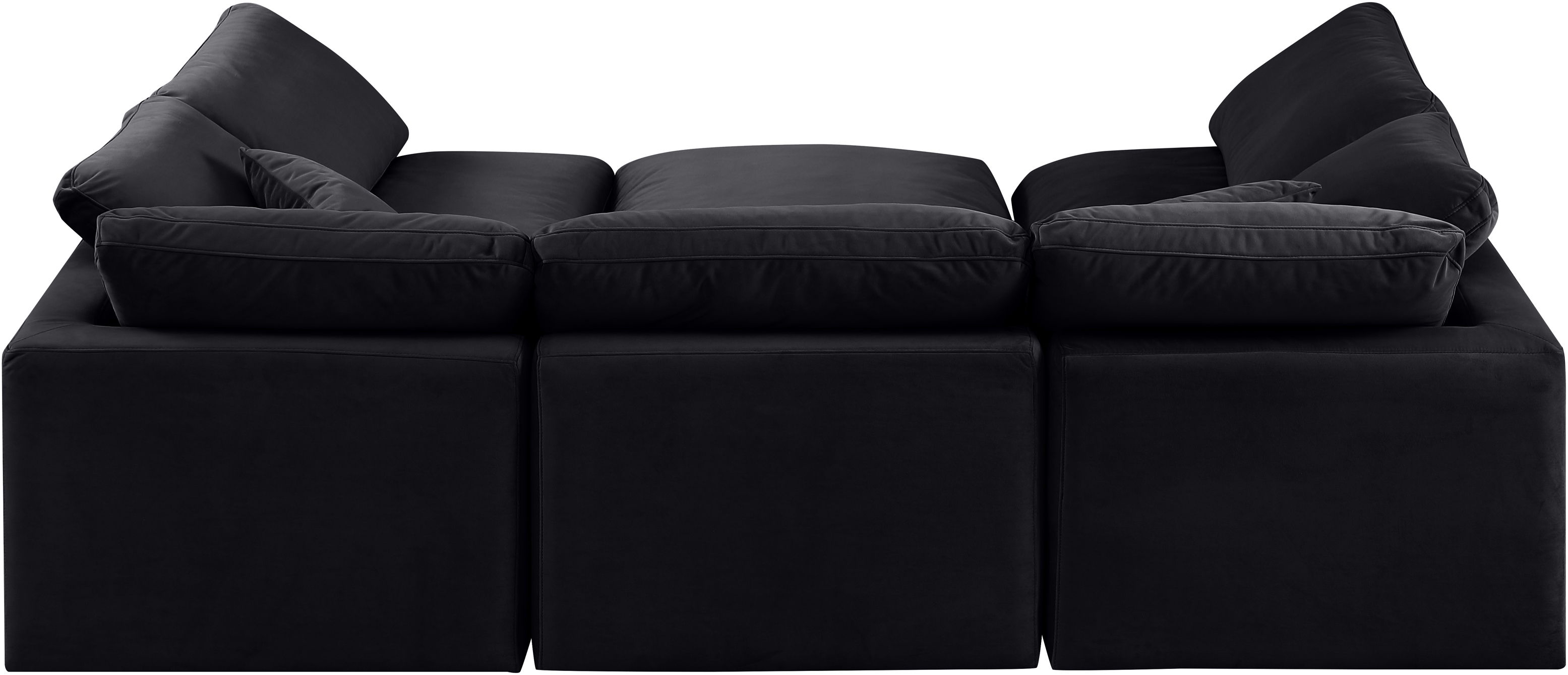 Indulge - Velvet 6 Piece Modular Sectional - Charcoal